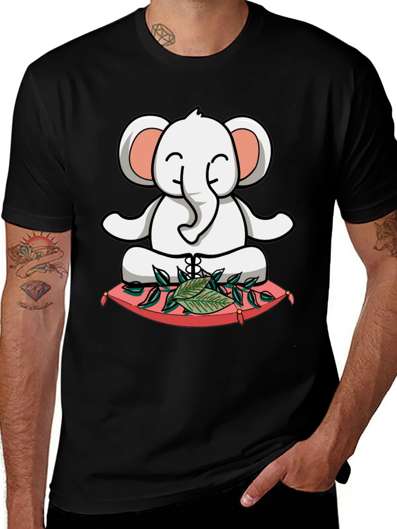 Variant 11 of Meditating Elephant T-Shirt