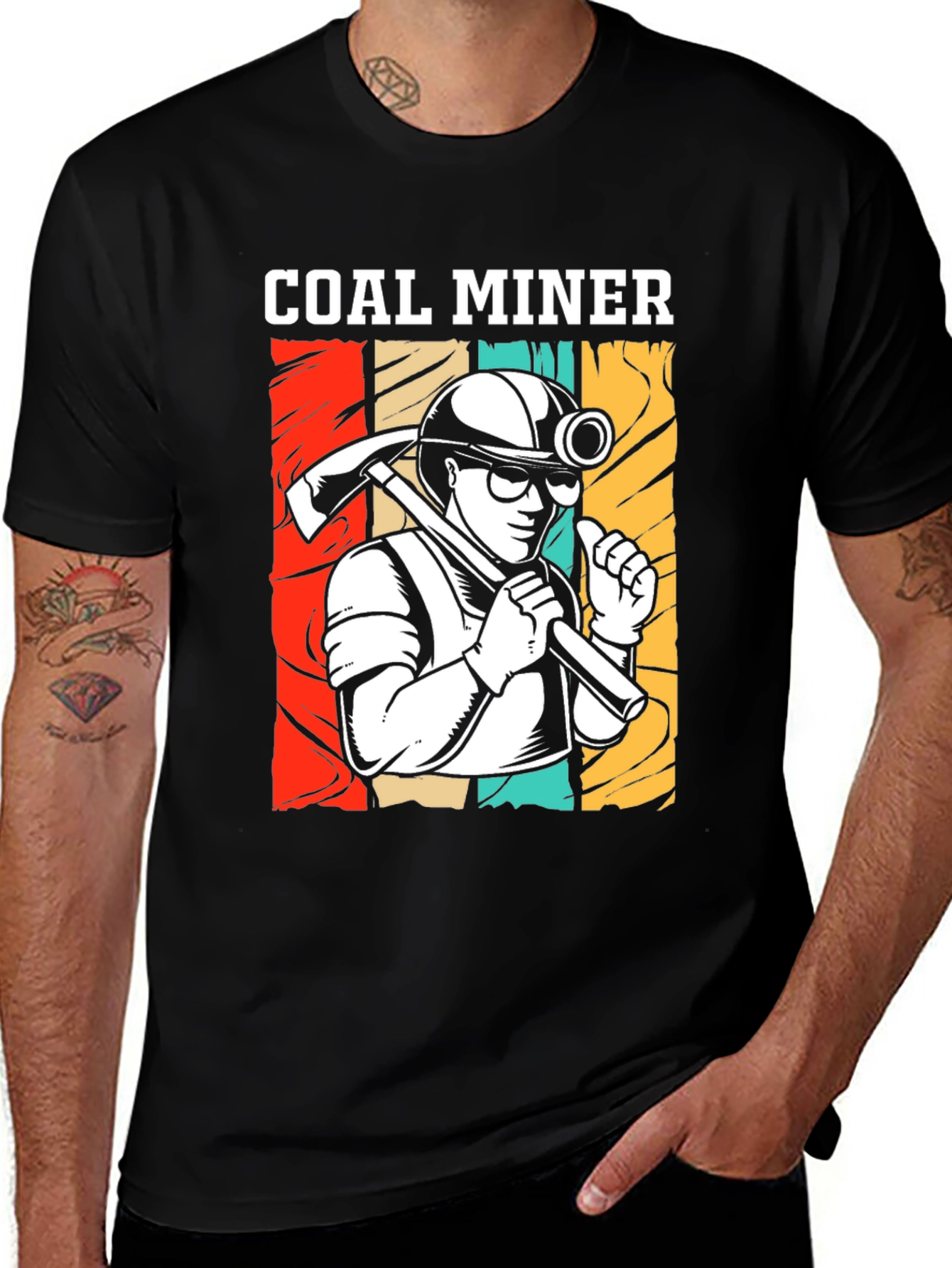 Coal Miner Graphic T-Shirt - Vintage Style Design