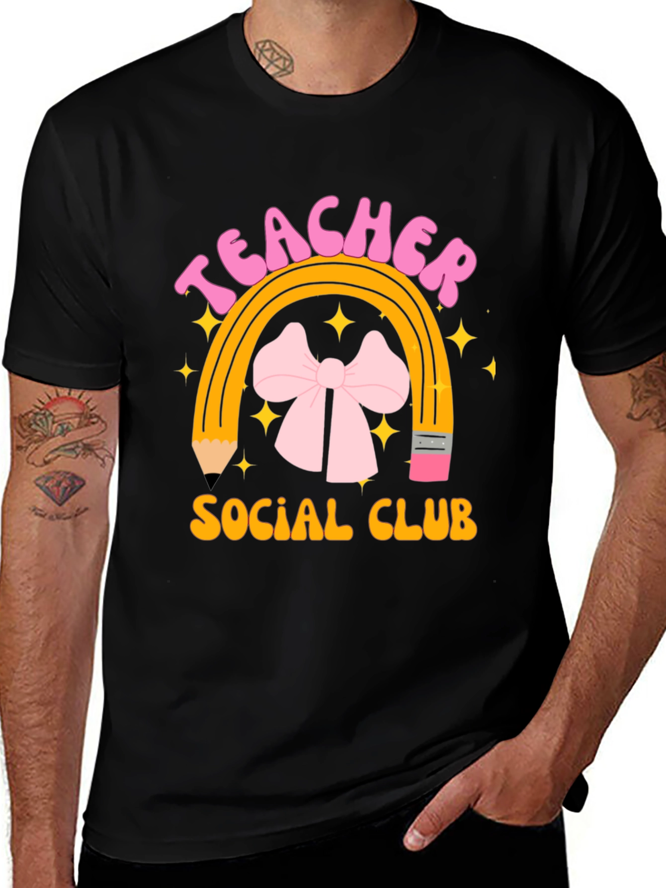 Variant 15 of Teacher Social Club Black Graphic T-Shirt