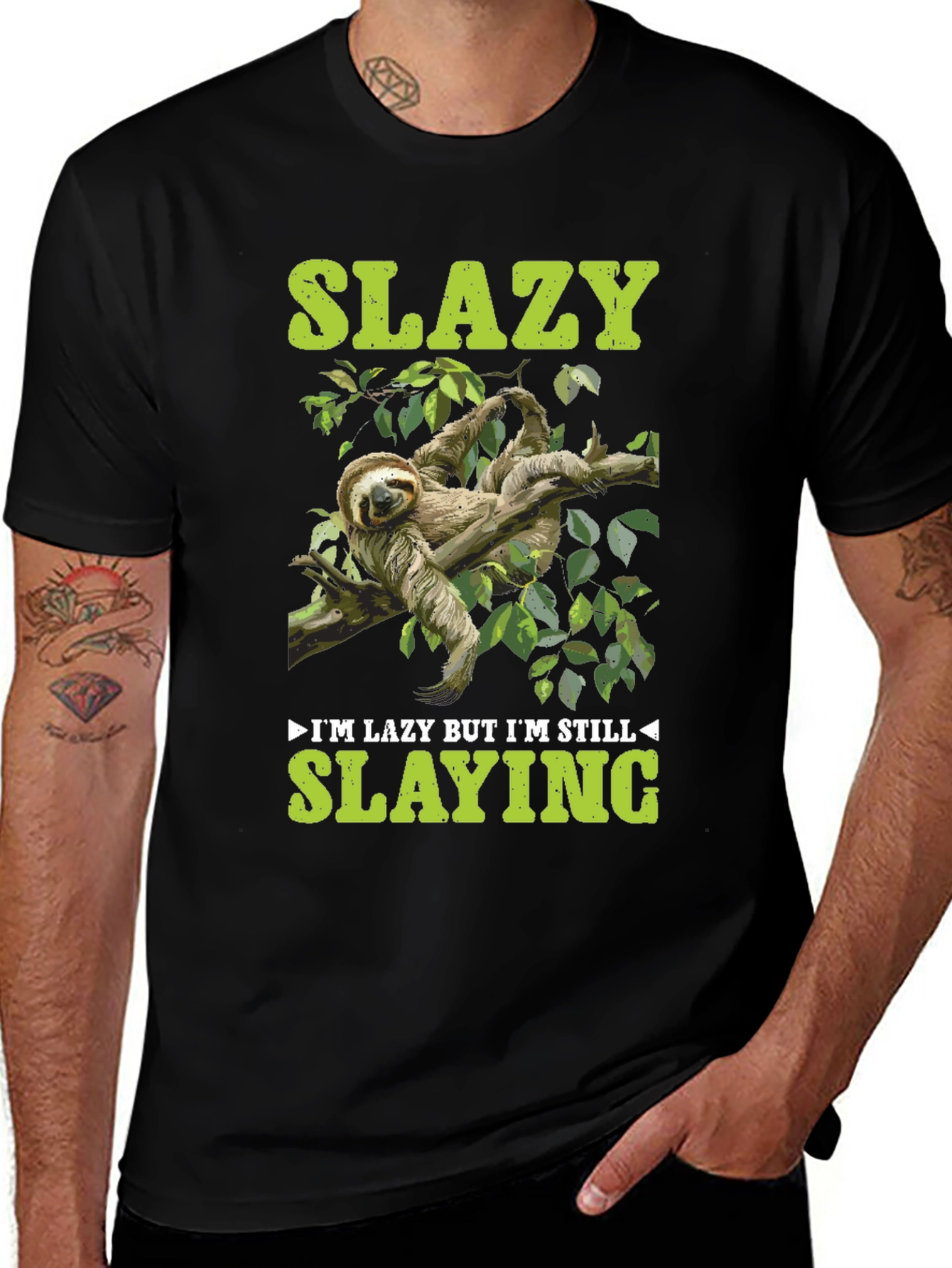 Variant 25 of Slazy Sloth T-Shirt - Lazy But Still Slaying