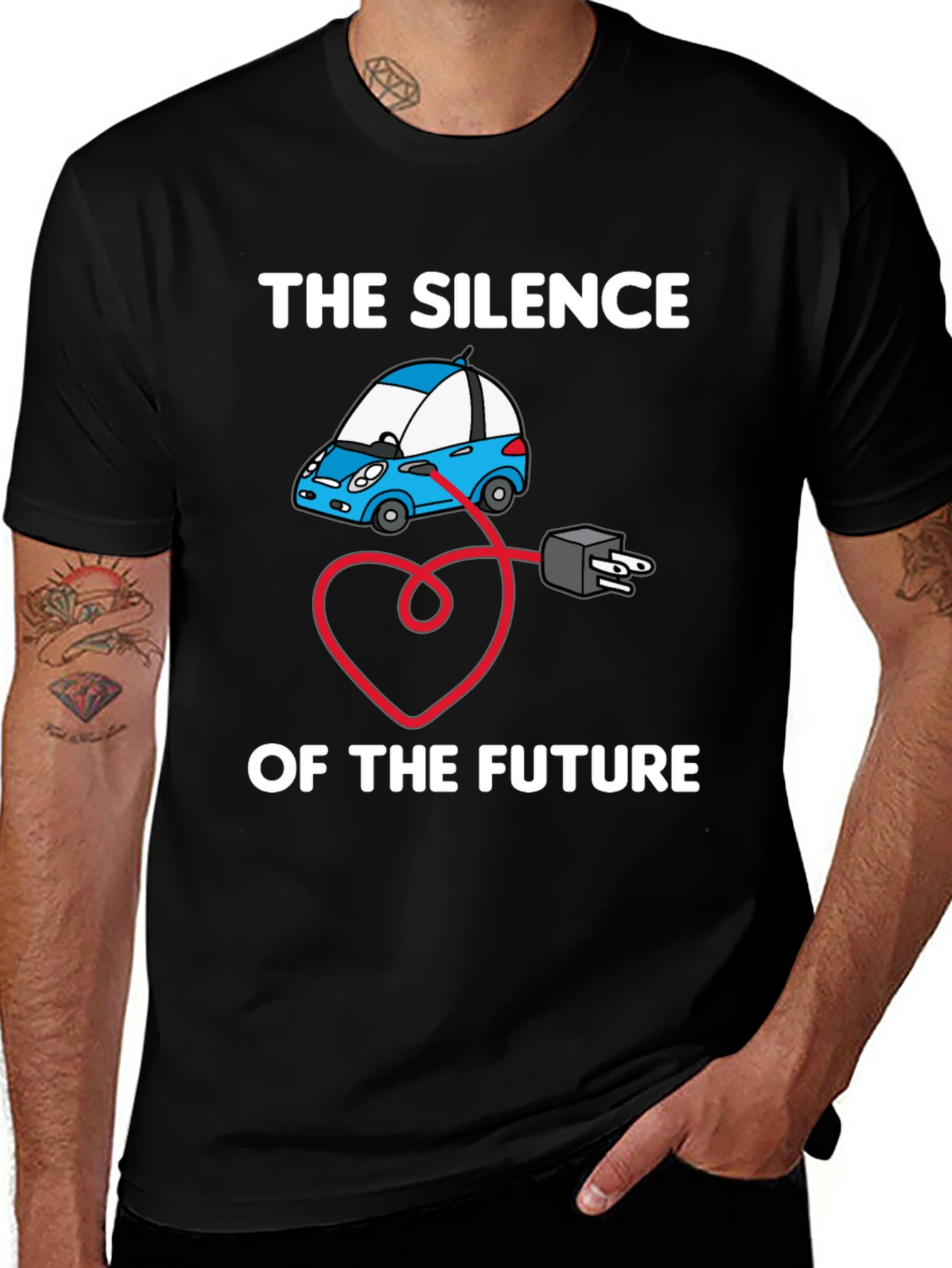 Variant 27 of Silence of the Future Electric Car T-Shirt