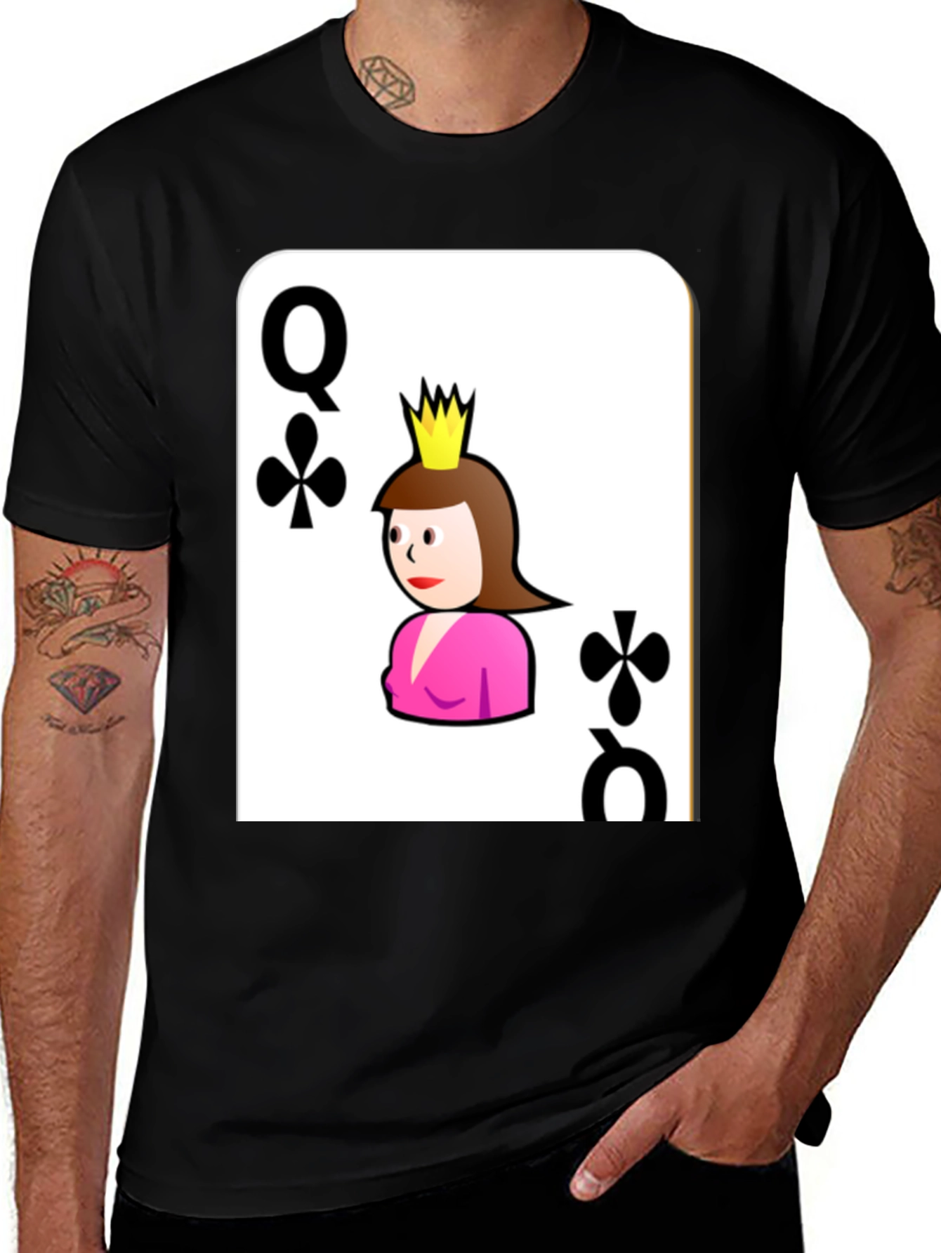 Queen of Clubs Graphic Tee - Stylish & Unique!