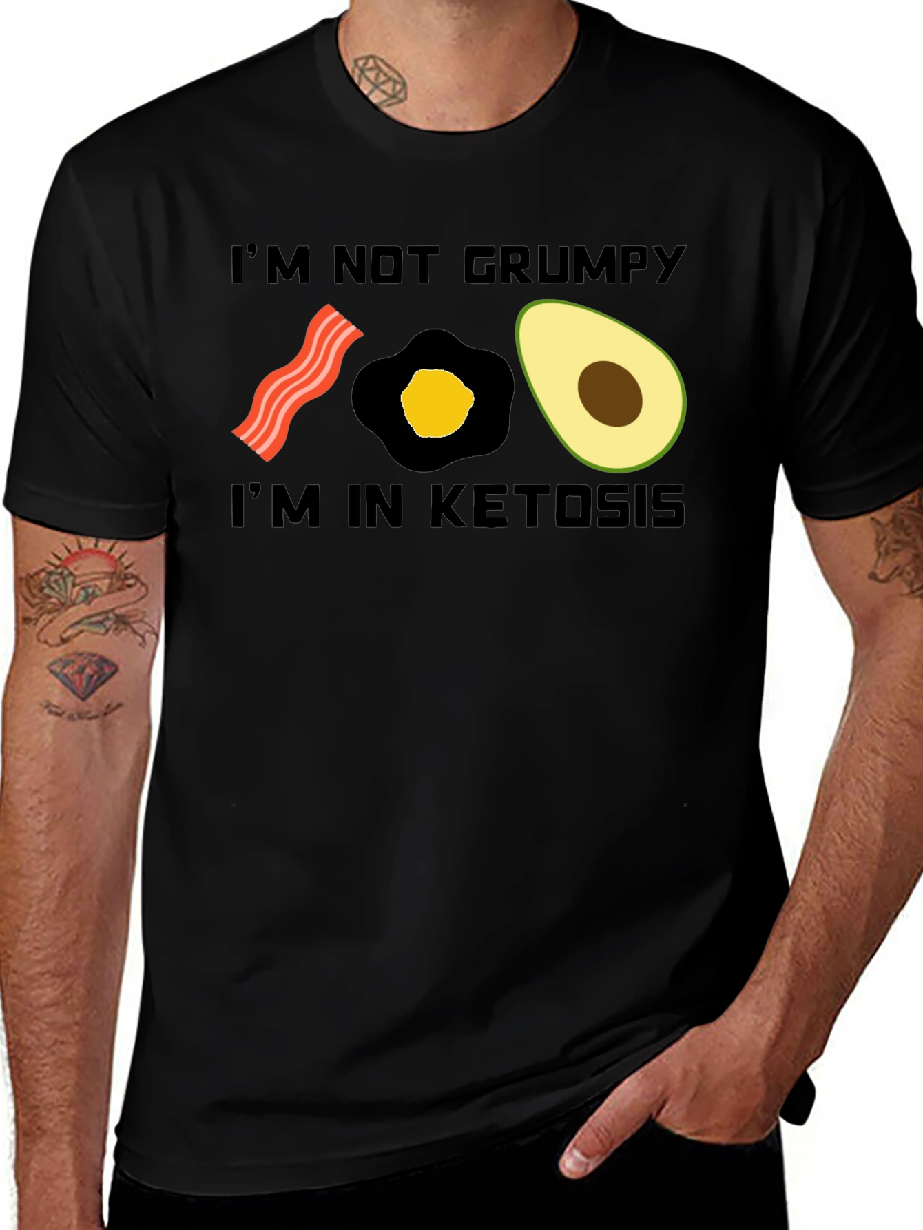 Variant 11 of Keto Diet T-Shirt: Not Grumpy, In Ketosis!