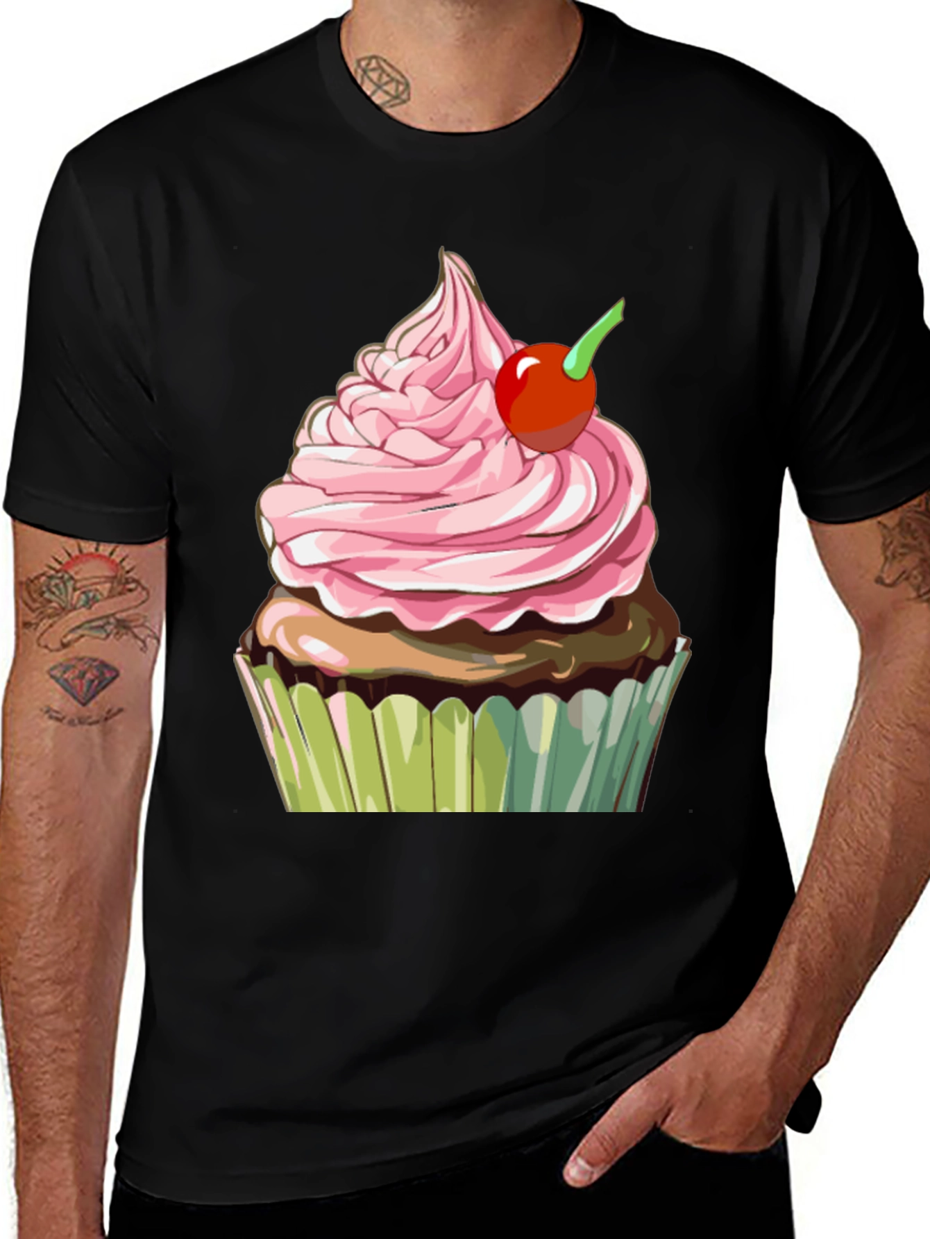 Variant 28 of Cupcake Graphic T-Shirt - Sweet Tooth Tee