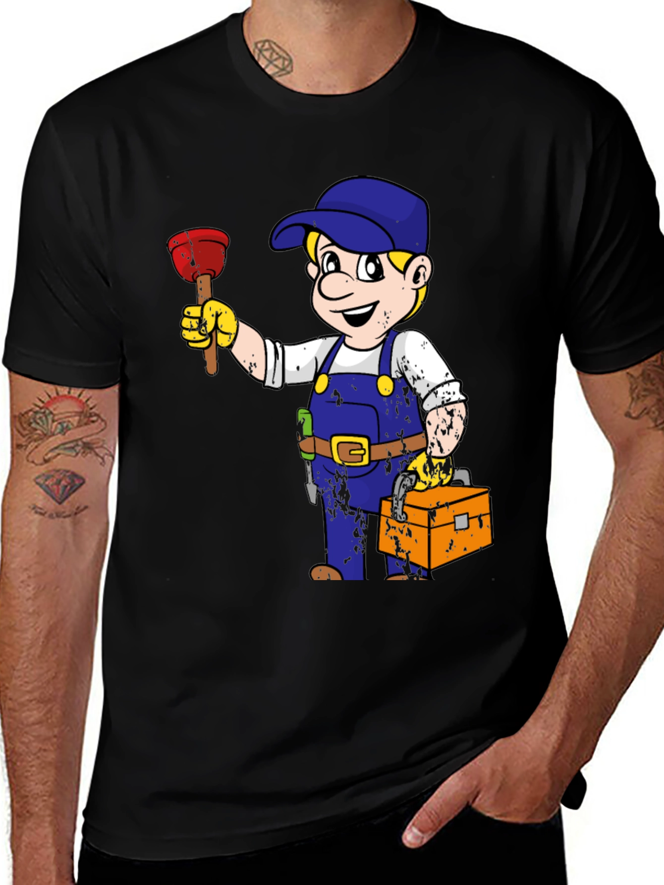 Variant 23 of Plumber Cartoon Graphic Tee