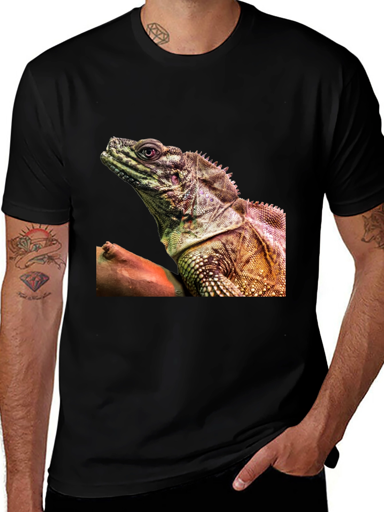 Variant 9 of Lizard Graphic Tee - Exotic Reptile Print T-Shirt