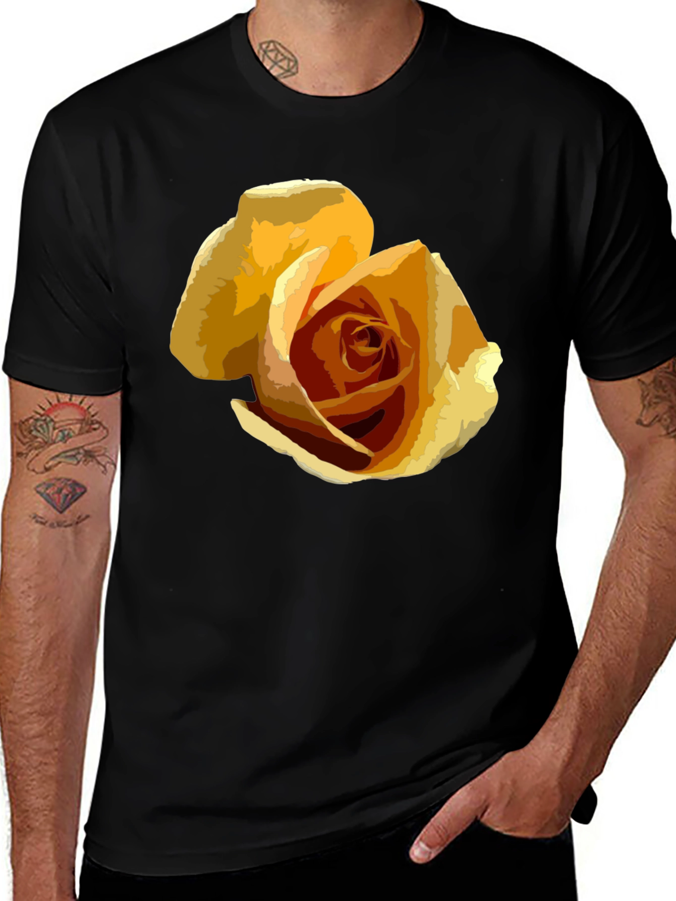 Variant 15 of Rose Graphic T-Shirt - Modern Artistic Tee