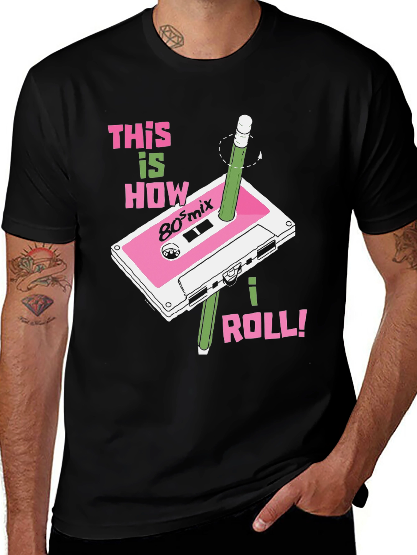 Variant 19 of Retro 80s Mix Tape T-Shirt - This is How I Roll!