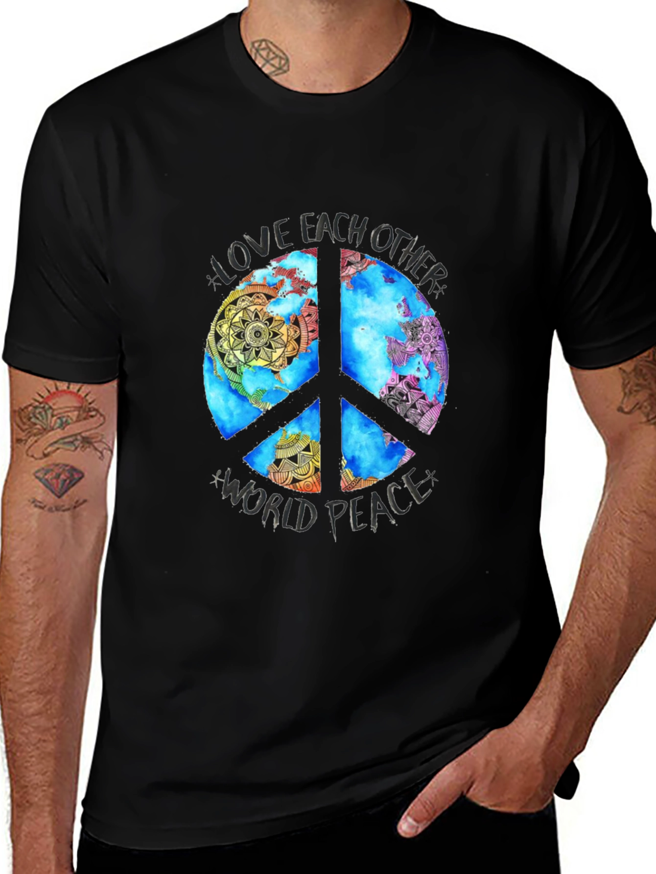 Variant 16 of Love Each Other Peace Sign T-Shirt