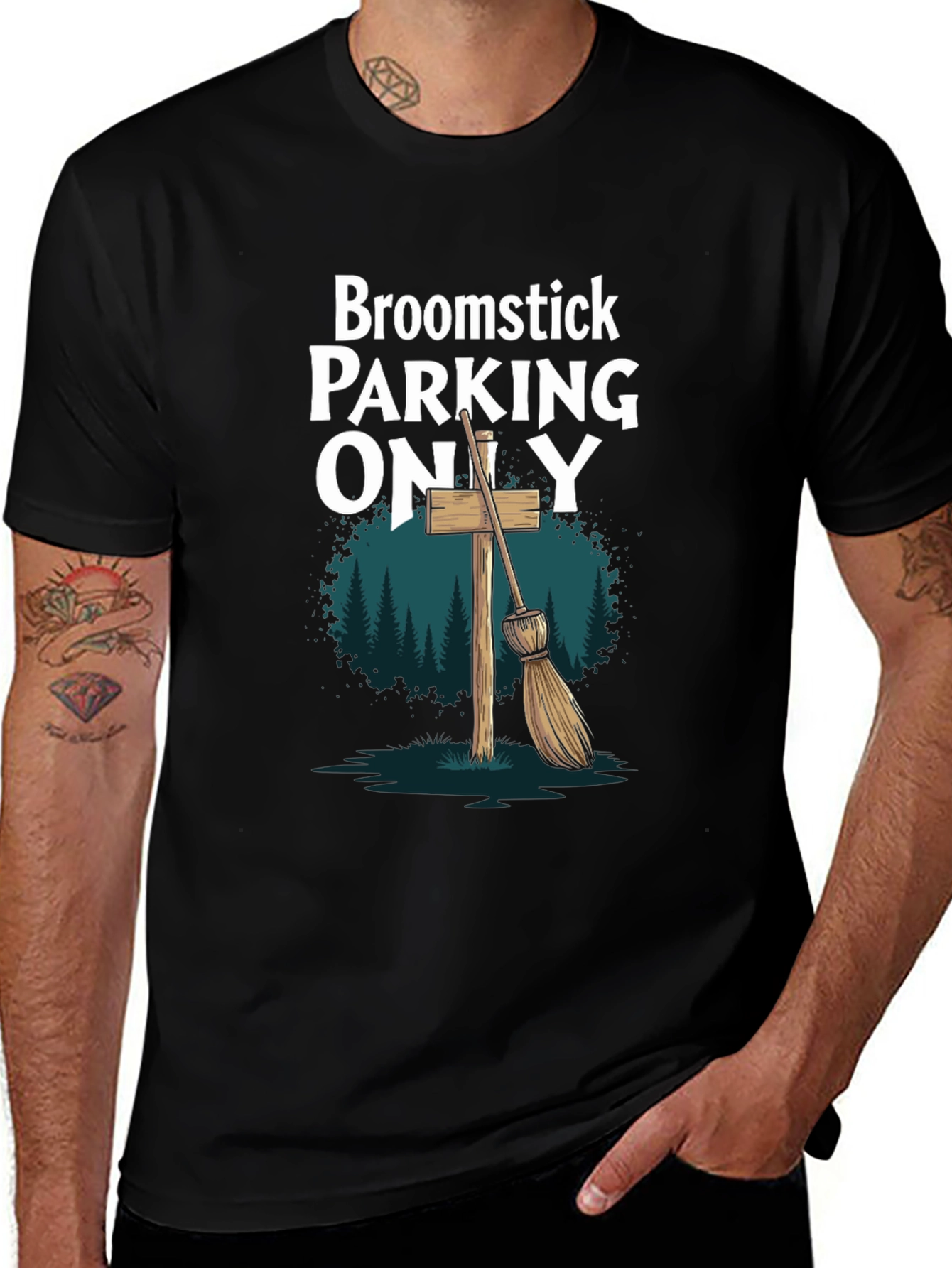 Variant 3 of Broomstick Parking Only Graphic T-Shirt