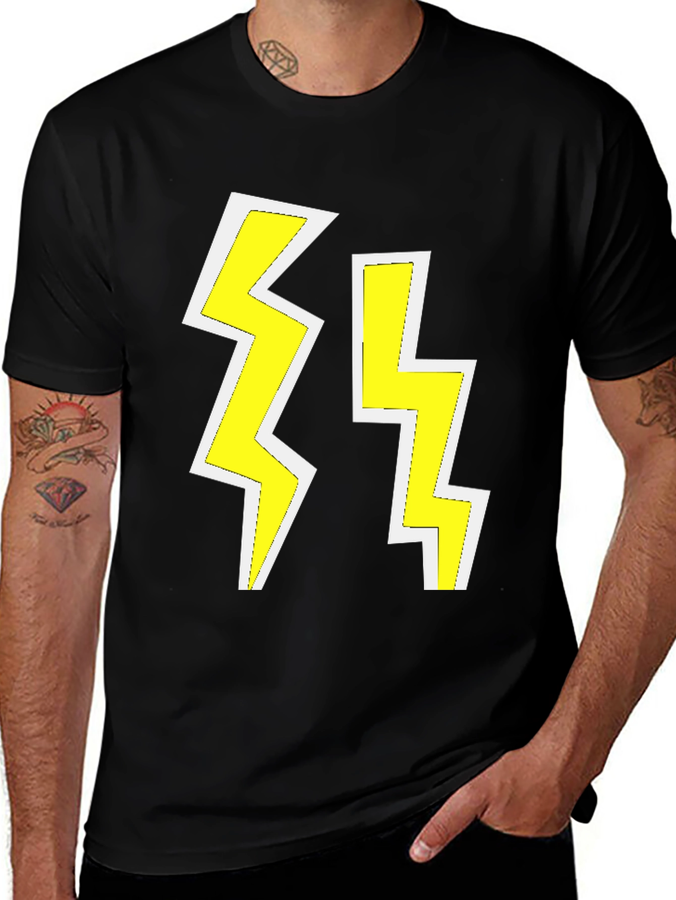 Variant 6 of Lightning Bolt Graphic Tee - Bold & Stylish