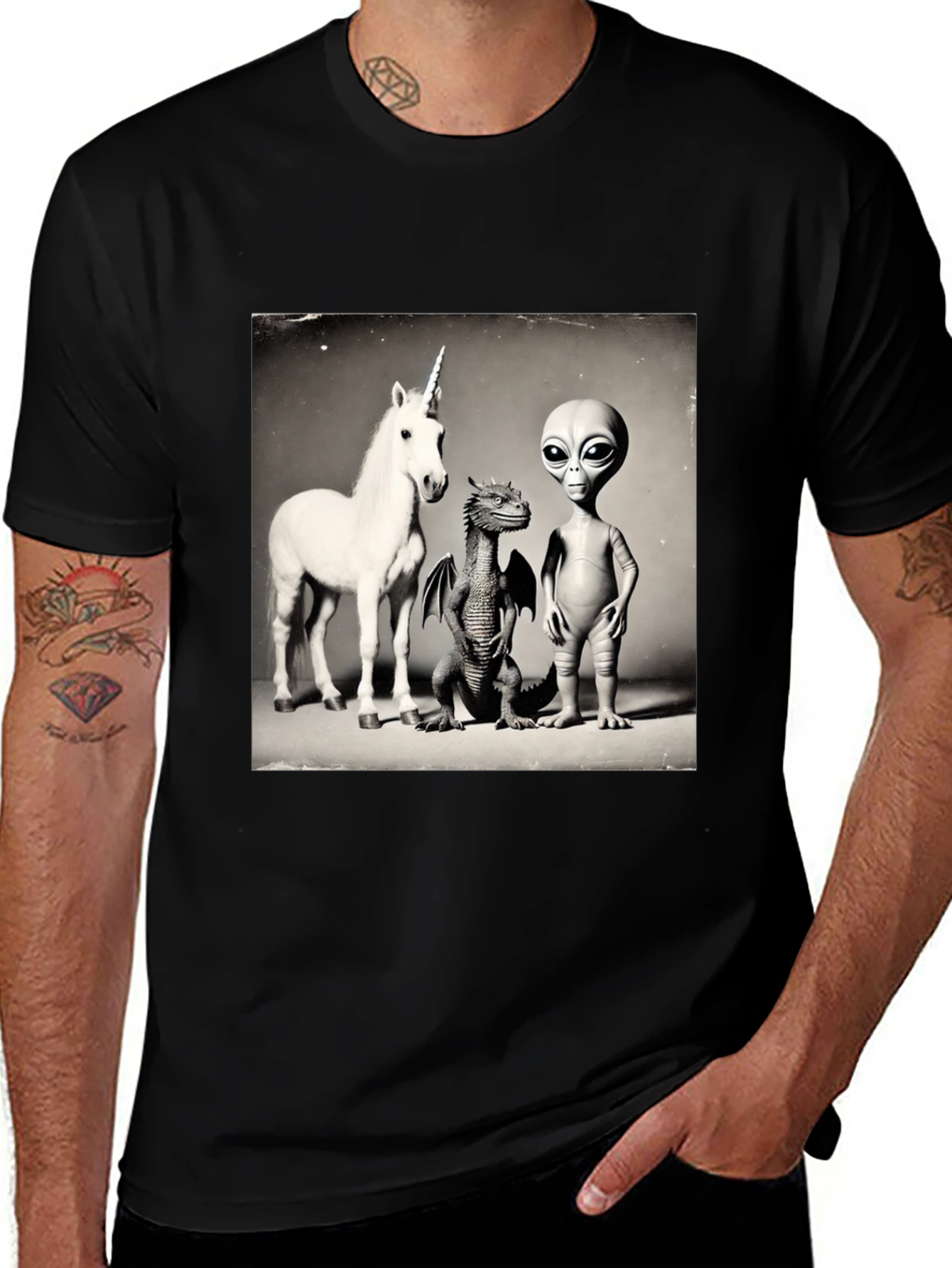 Variant 25 of Unicorn, Dragon, Alien T-Shirt