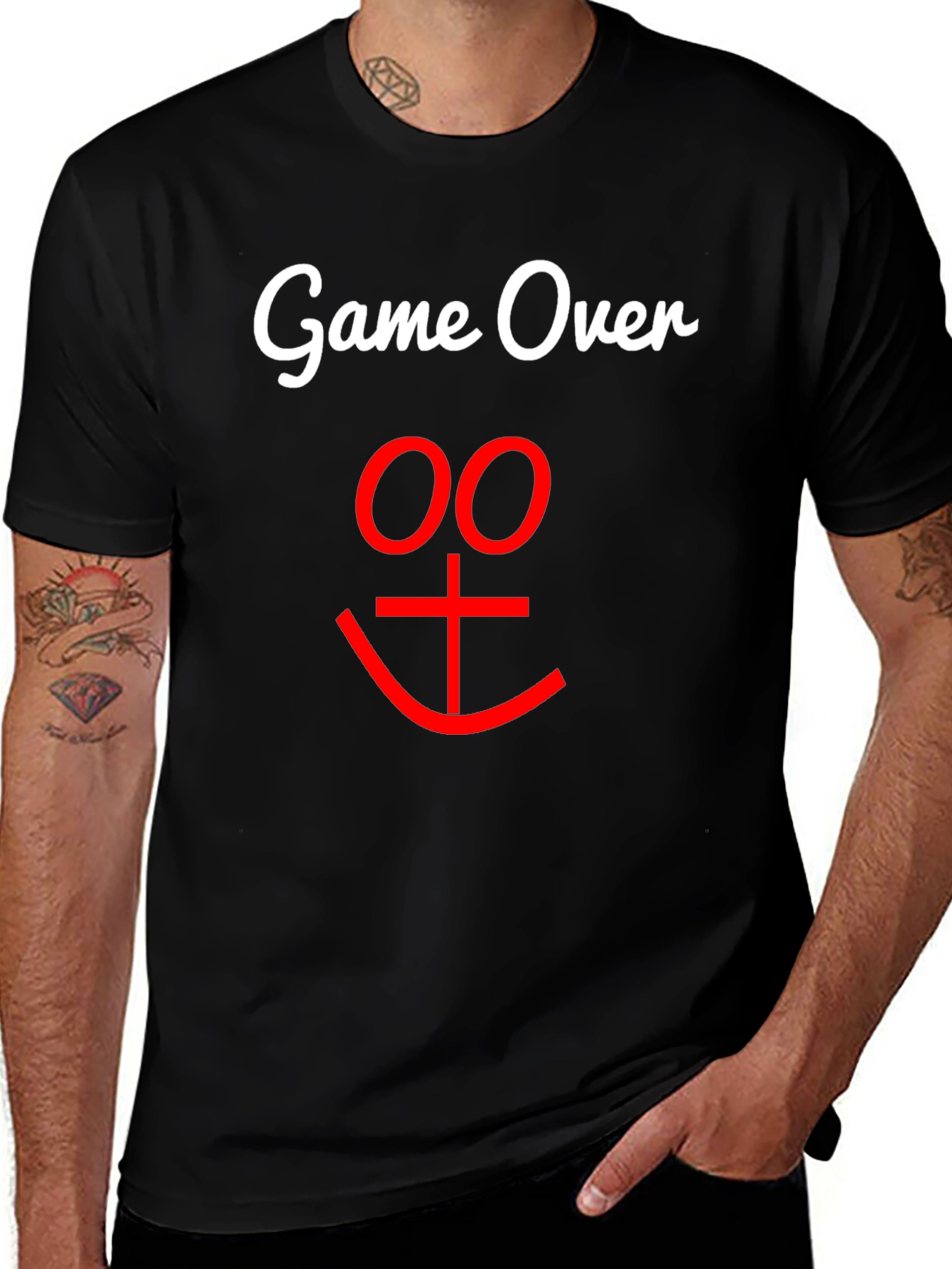Variant 27 of Game Over Graphic Black T-Shirt