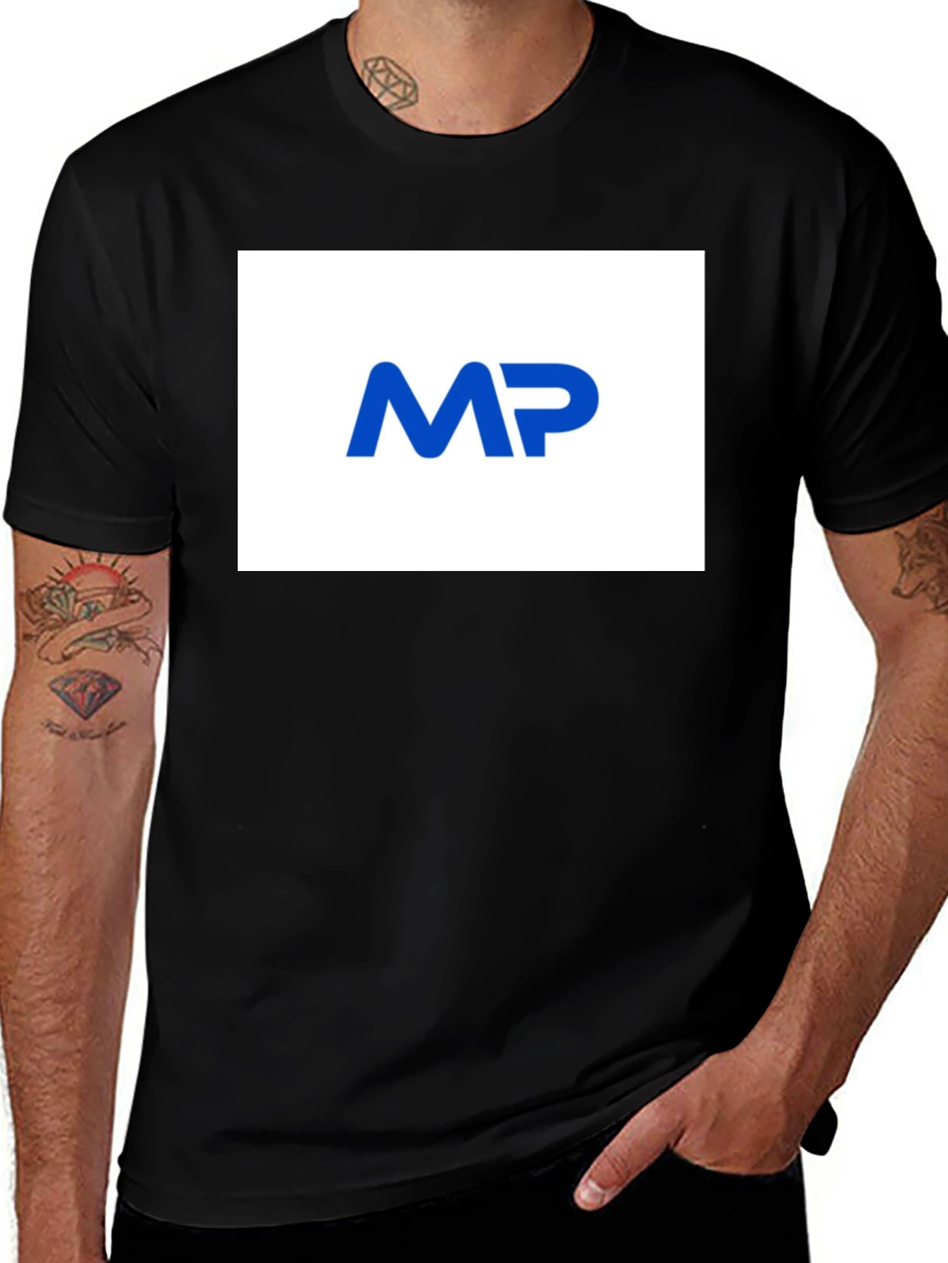 Modern MP Logo Black T-Shirt