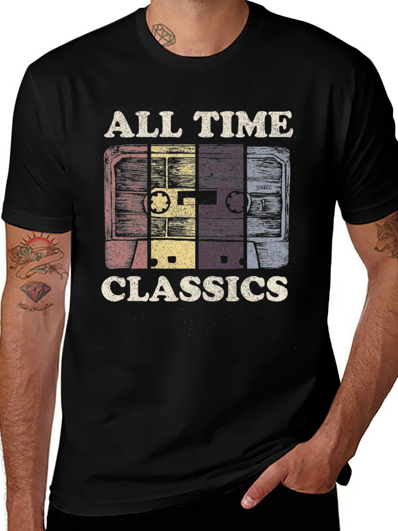 Variant 14 of Vintage Cassette Tape Graphic T-Shirt - All Time Classics