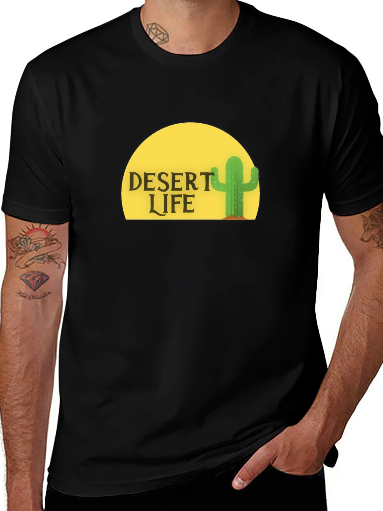 Variant 29 of Desert Life Graphic Tee - Black