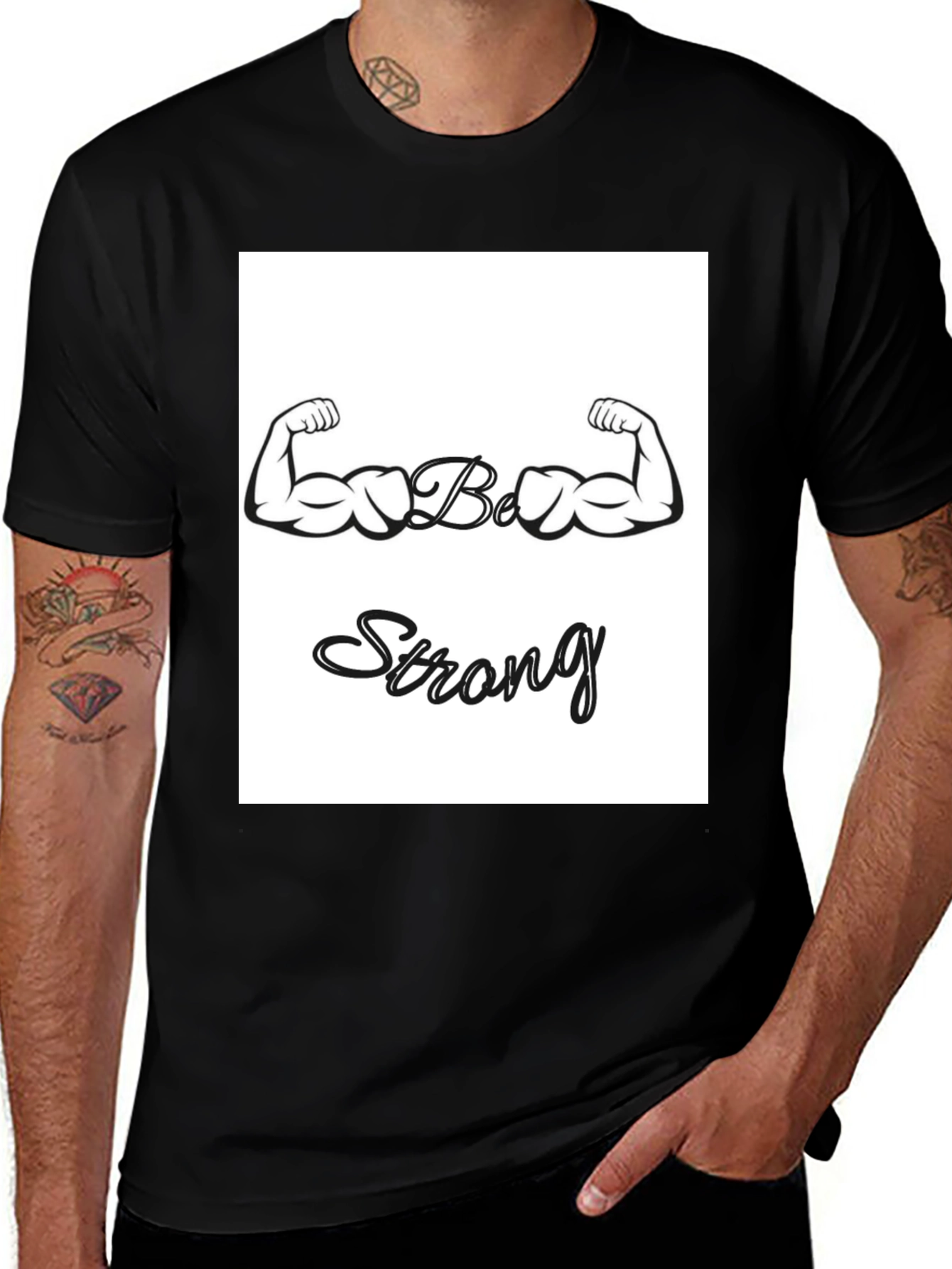 Variant 10 of Be Strong Graphic Print T-Shirt