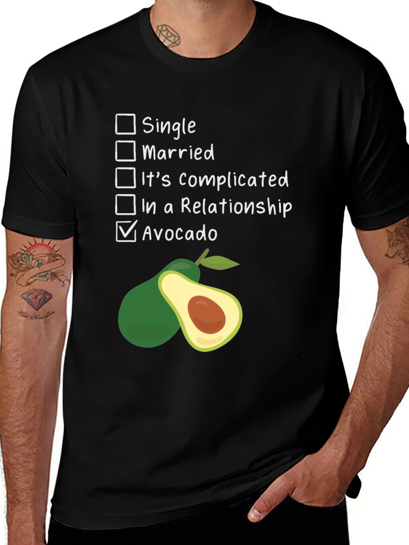 Variant 19 of Avocado Relationship Status Graphic T-Shirt