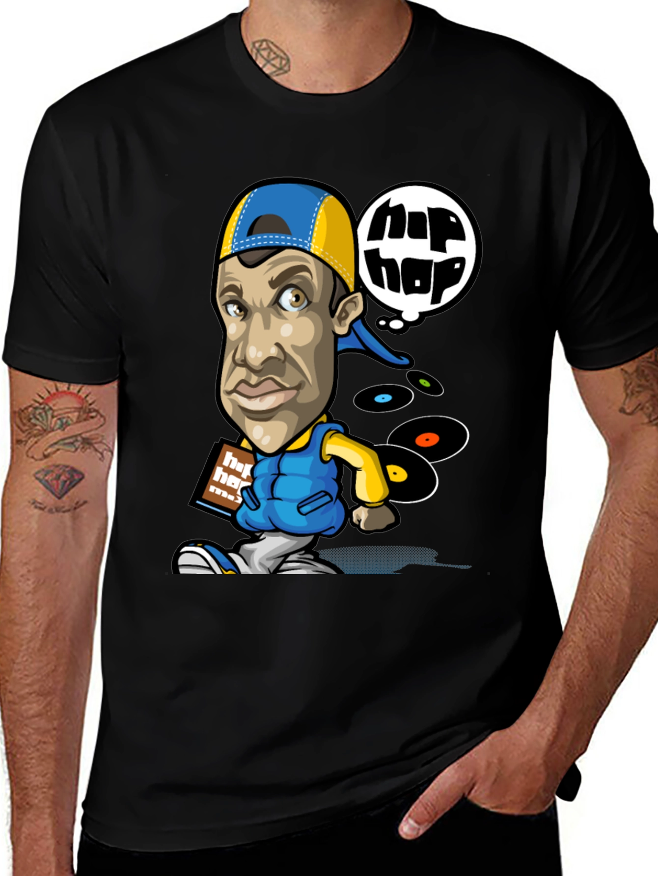 Variant 2 of Hip Hop Cartoon Graphic T-Shirt