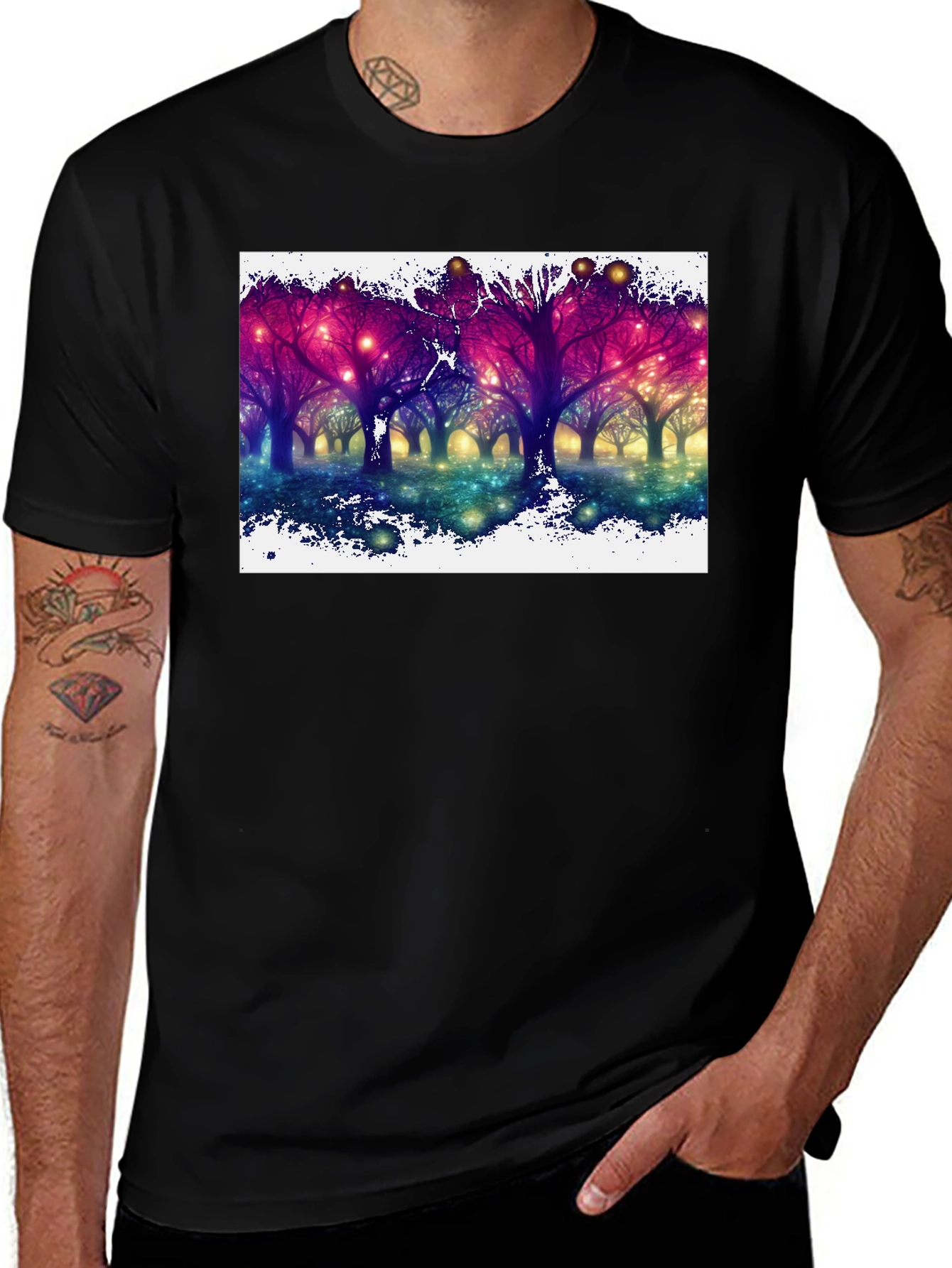 Variant 20 of Enchanted Forest Black Tee