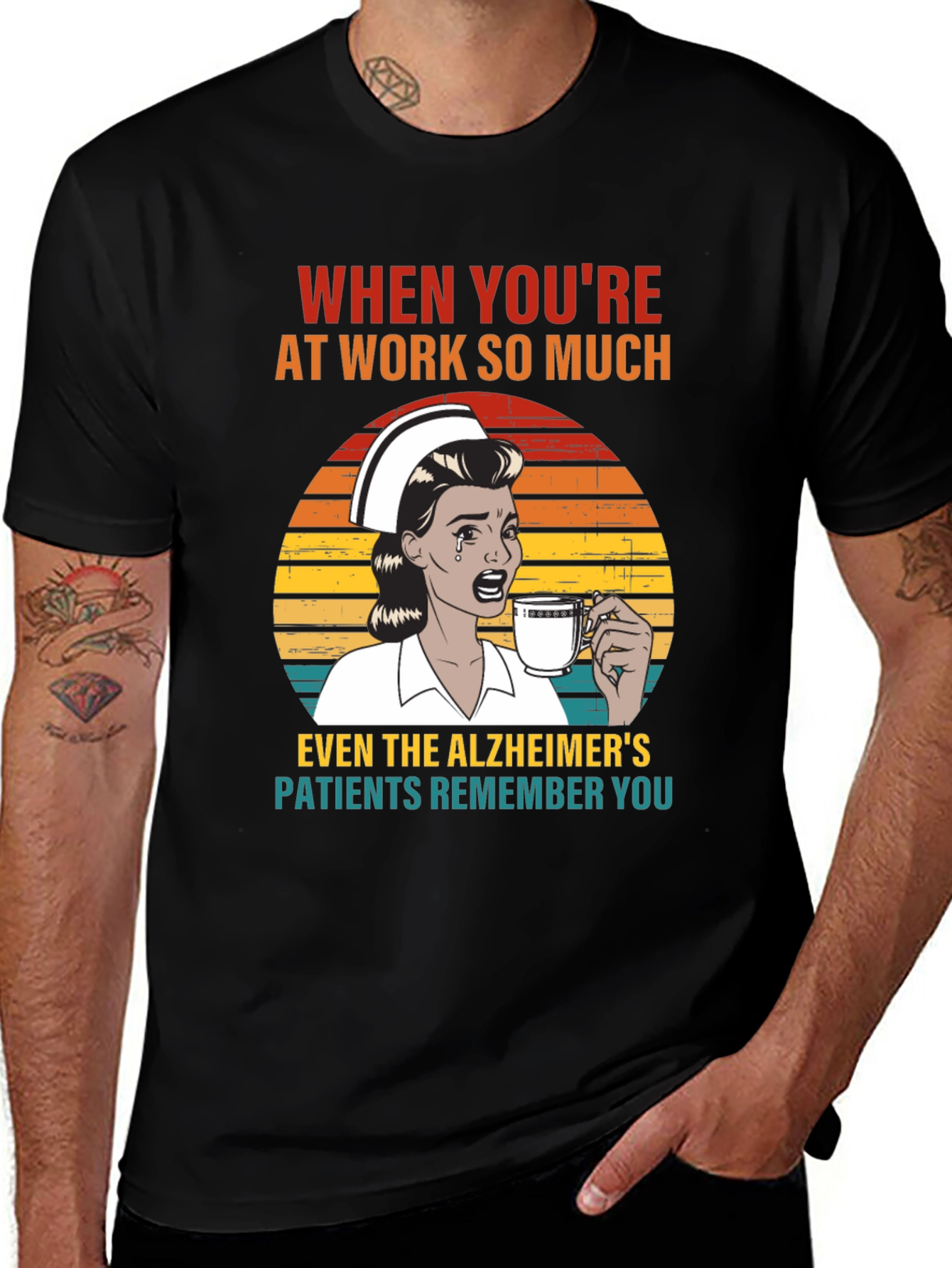 Variant 18 of Funny Nurse Alzheimer's T-Shirt