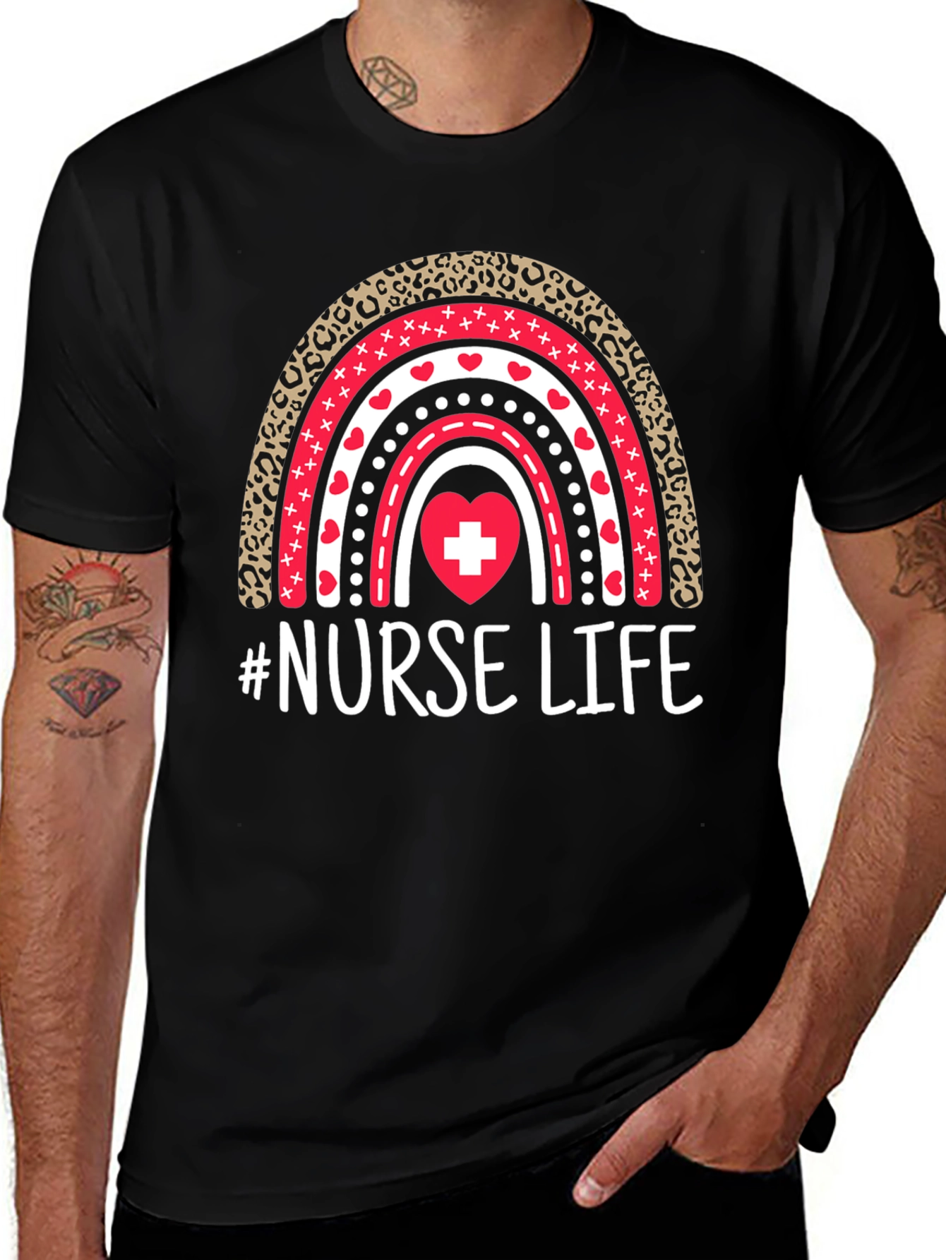 Variant 26 of Nurse Life Rainbow T-Shirt - Stylish & Comfy