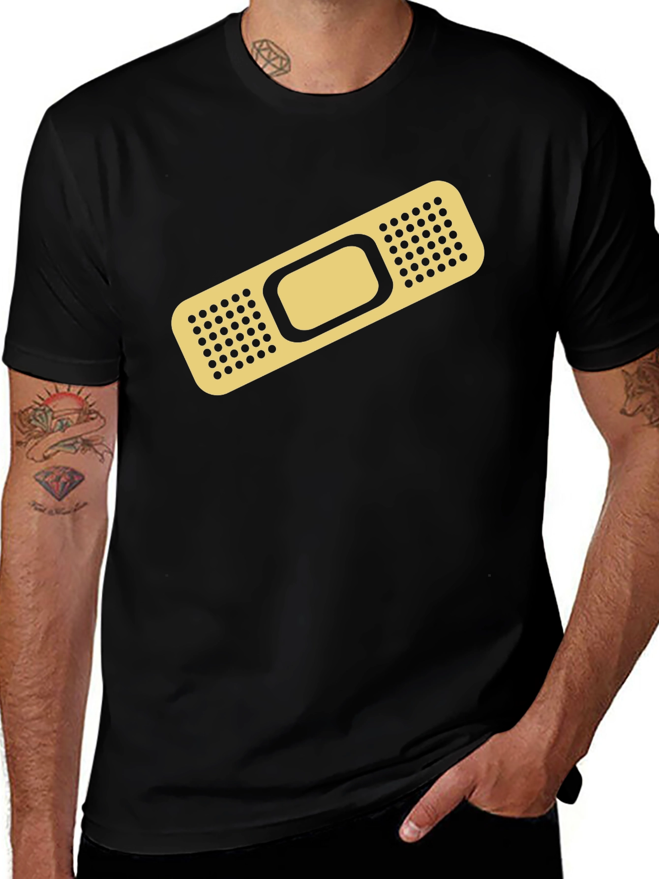 Variant 5 of Funny Bandage Graphic T-Shirt