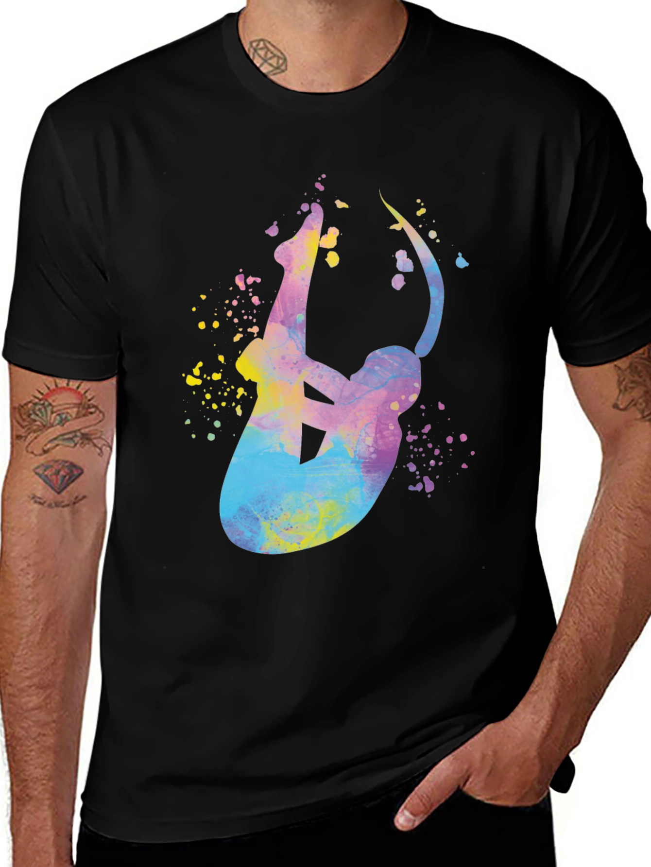 Variant 5 of Watercolor Archer Tee - Artistic Graphic T-Shirt