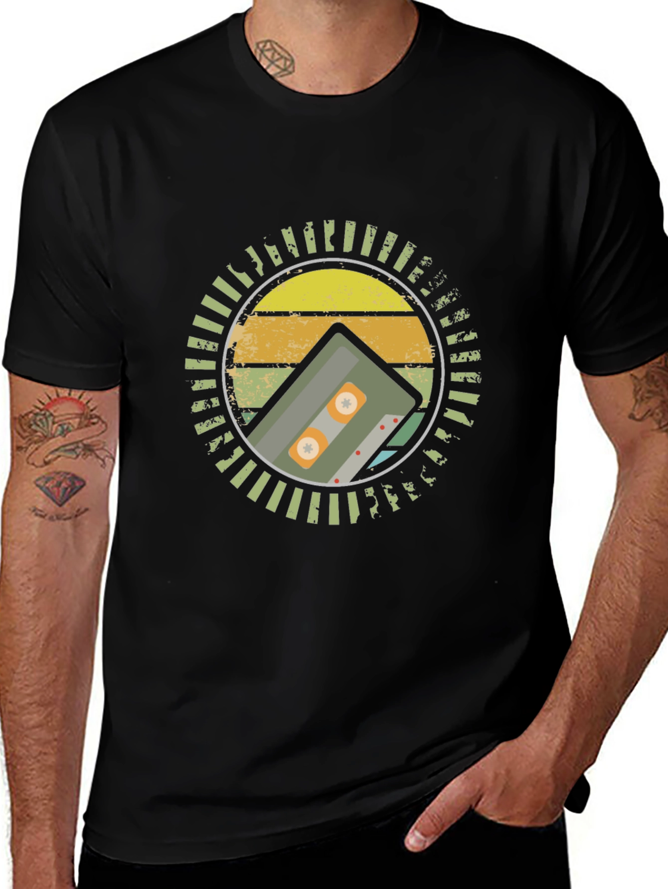 Retro Cassette Sun Graphic Tee