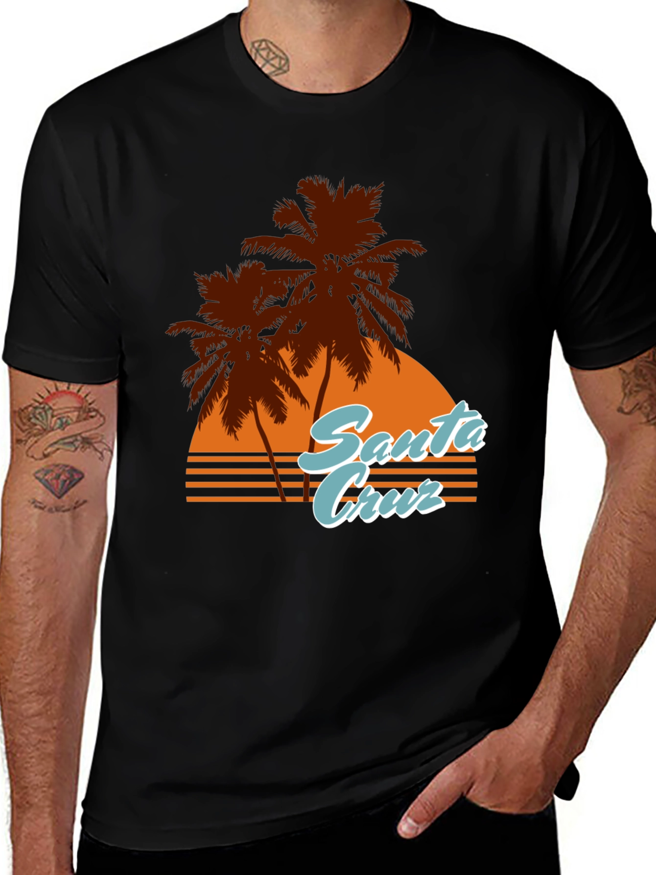 Variant 13 of Santa Cruz Palm Tree Graphic T-Shirt