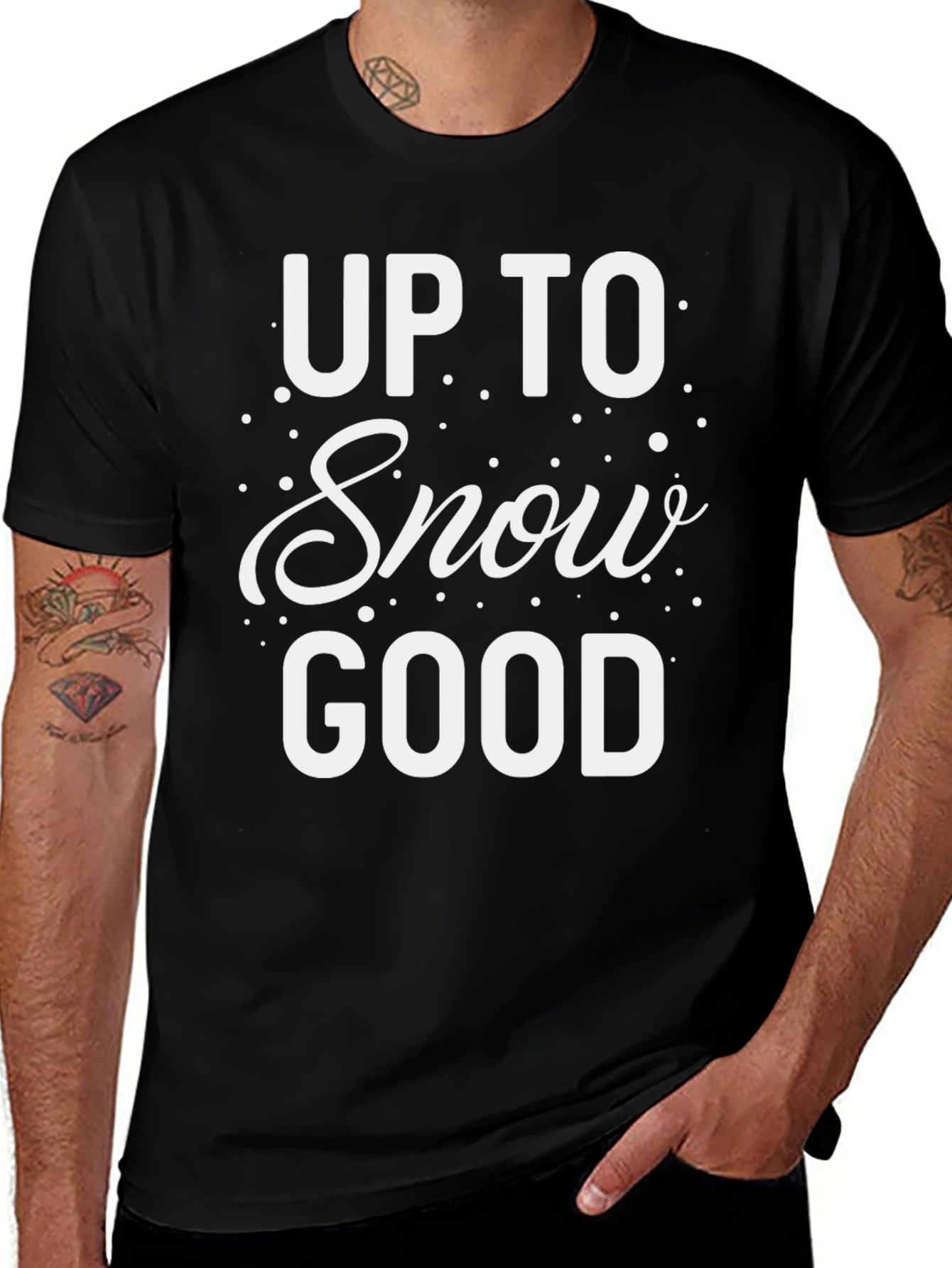 Variant 17 of Up to Snow Good Graphic Tee - Winter Fun