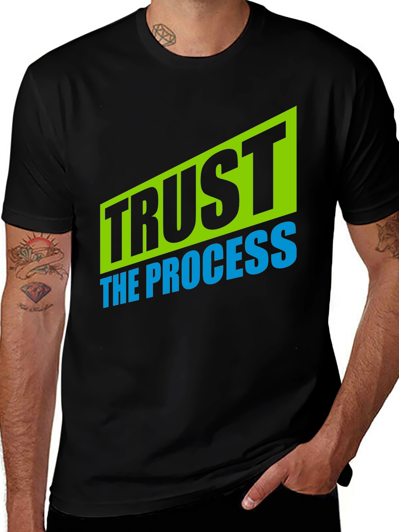 Variant 19 of Trust the Process Graphic Tee - Black