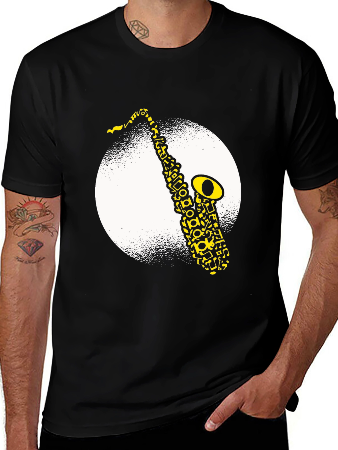 Variant 14 of Saxophone Graphic Tee - Cool Music Shirt