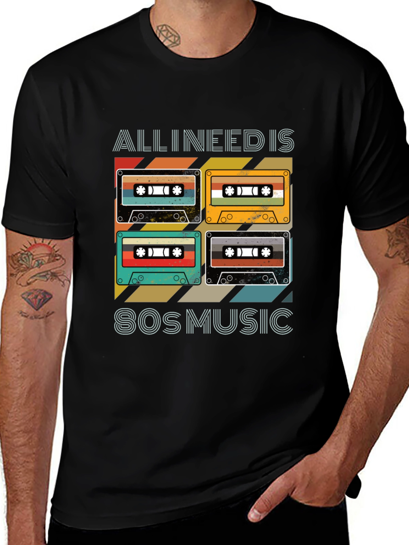 Variant 13 of 80s Music Cassette T-Shirt - Retro Style