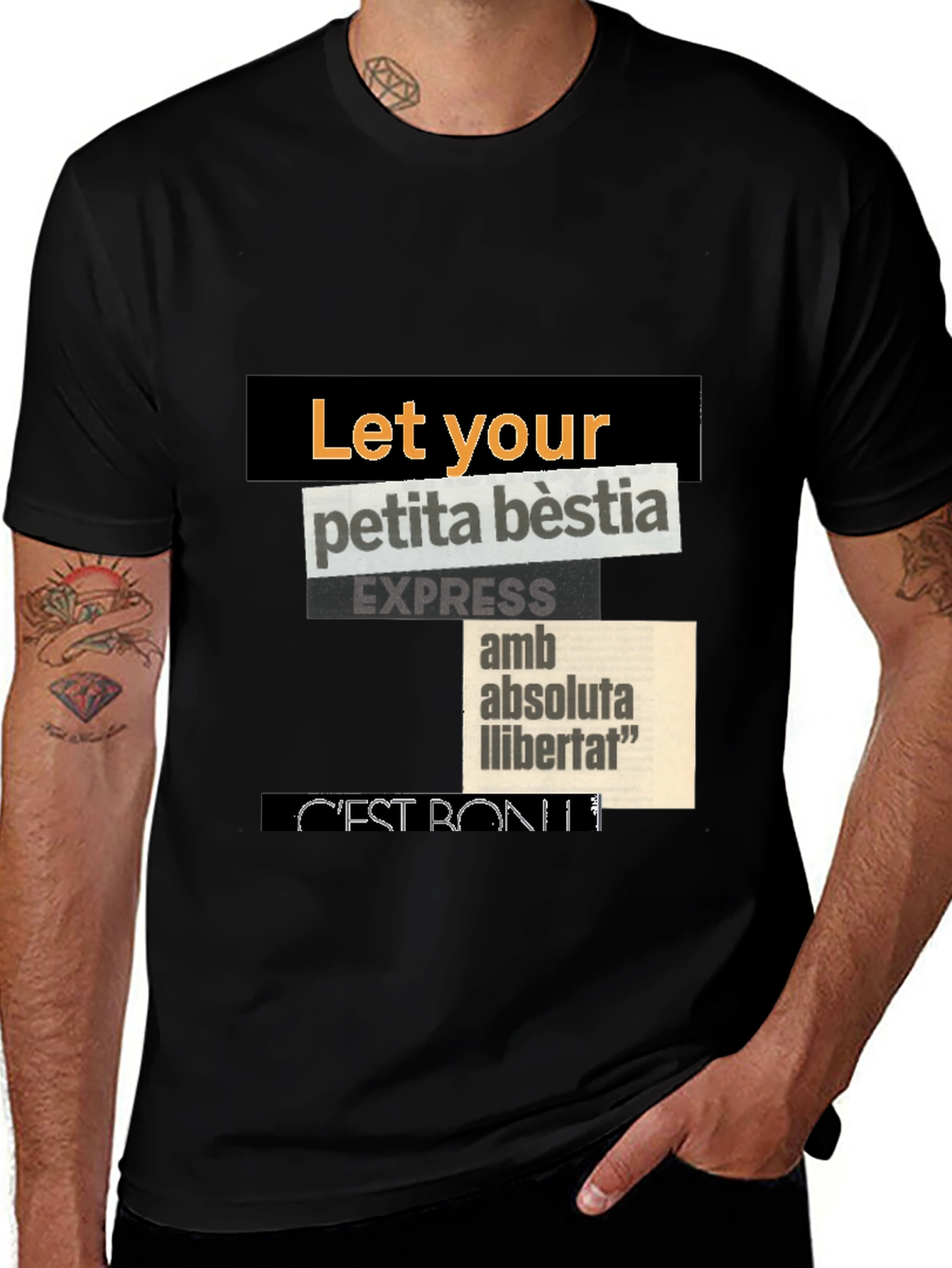 Variant 8 of Abstract Collage Graphic T-Shirt