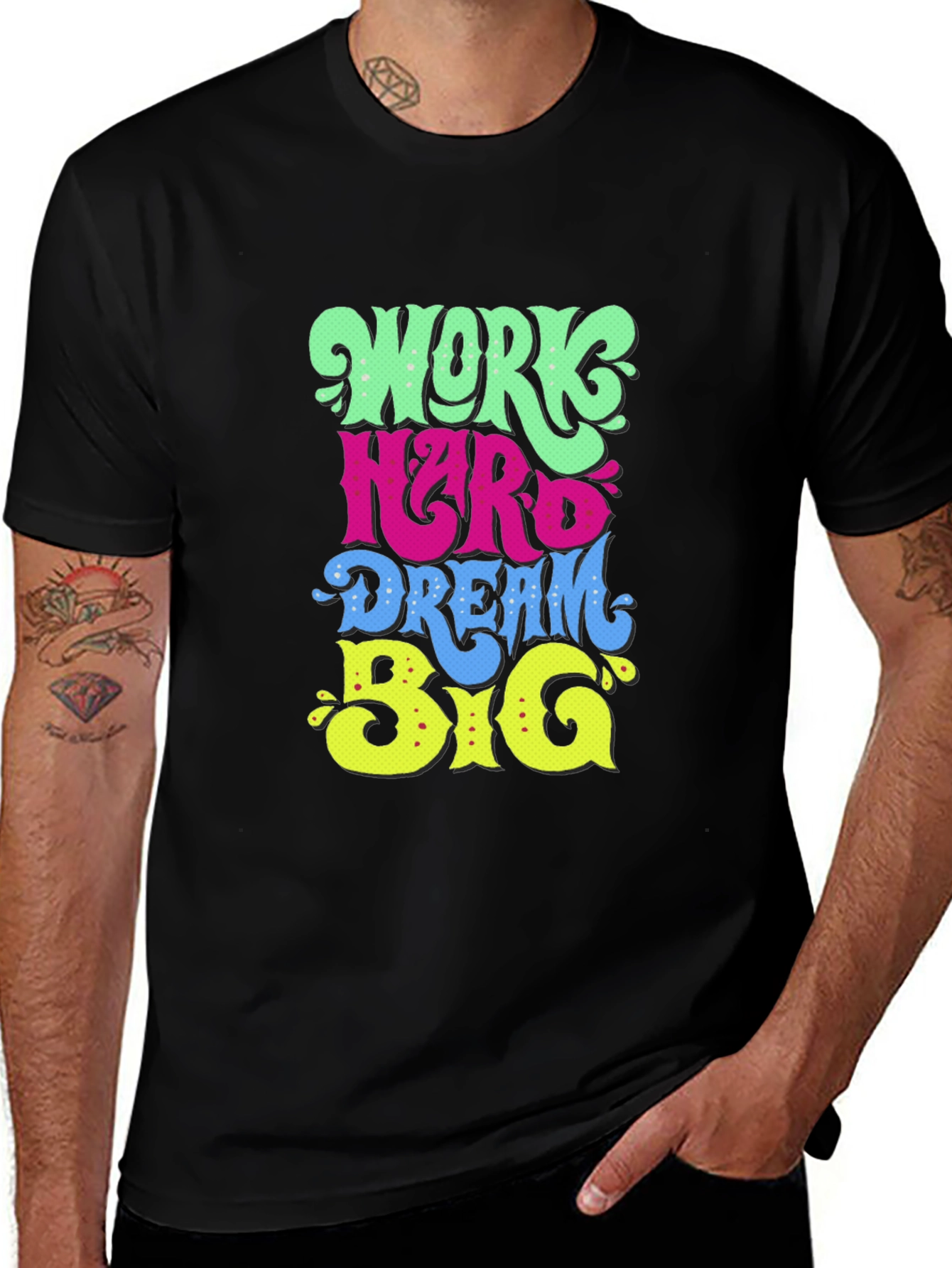 Variant 18 of Work Hard Dream Big Graphic Tee