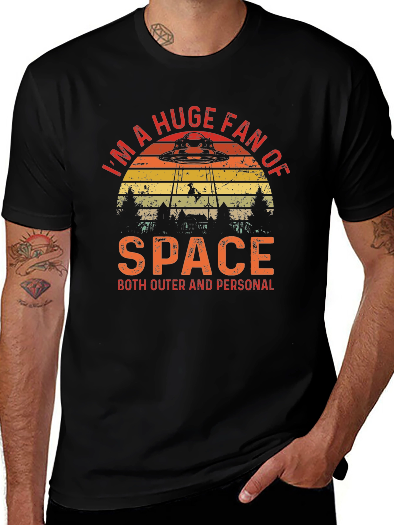 Variant 7 of Huge Fan of Space UFO T-Shirt