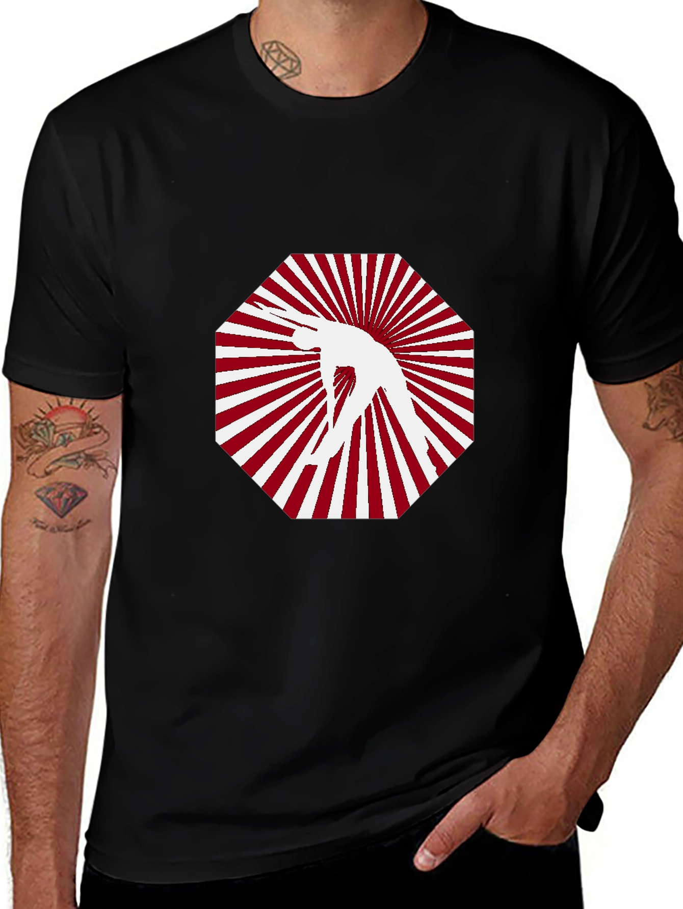 Variant 25 of Stylish Black T-Shirt with Graphic Design