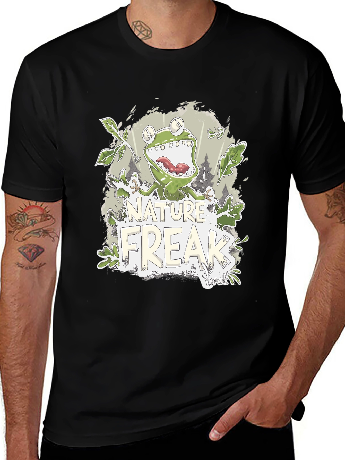 Variant 30 of Nature Freak Frog Graphic T-Shirt