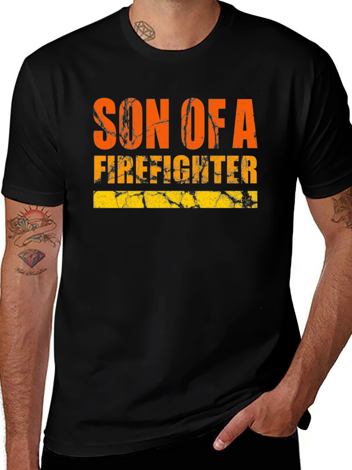 Variant 26 of Son of a Firefighter Graphic Tee - Black T-Shirt