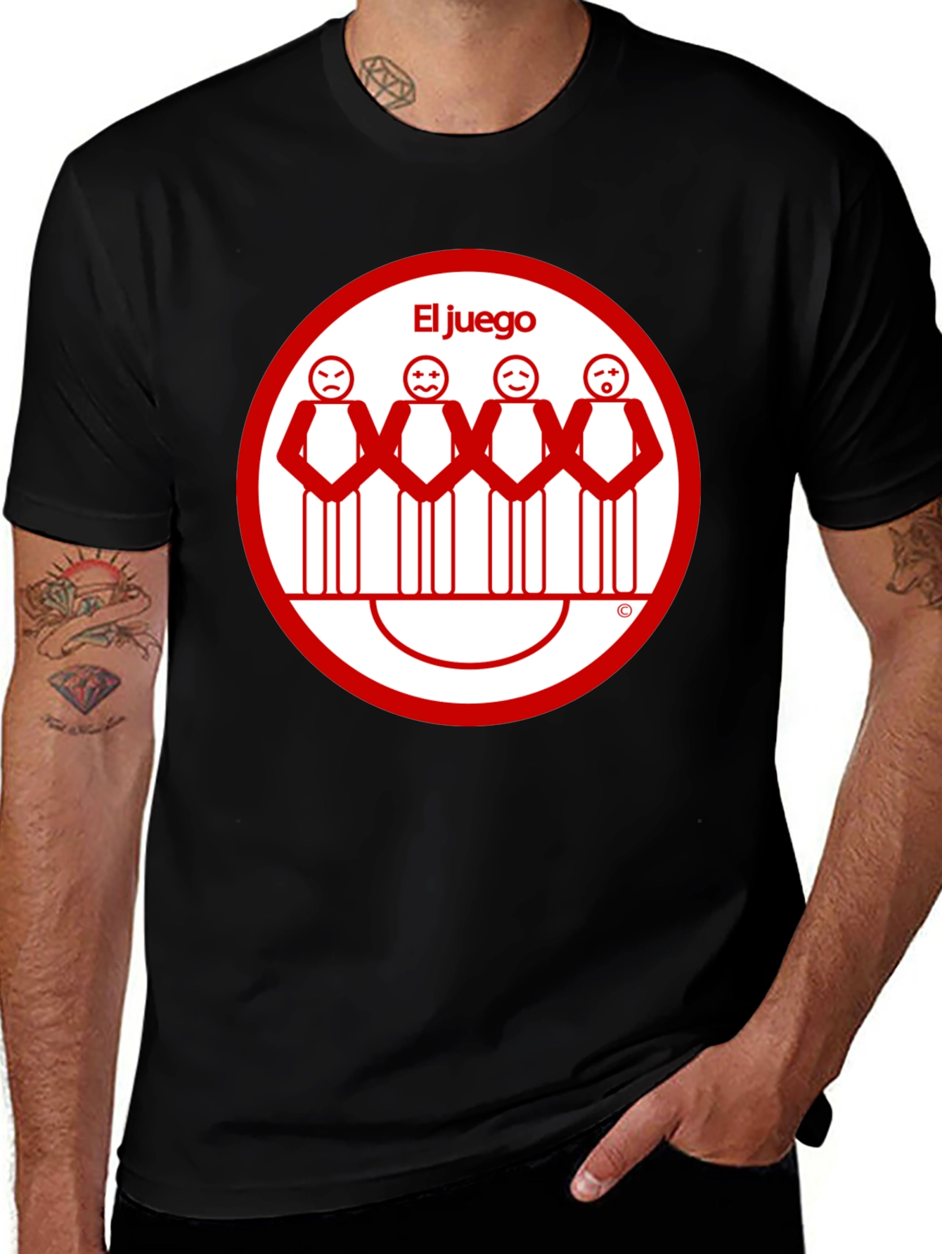 Variant 20 of El Juego Graphic Tee - Black Crew Neck T-Shirt