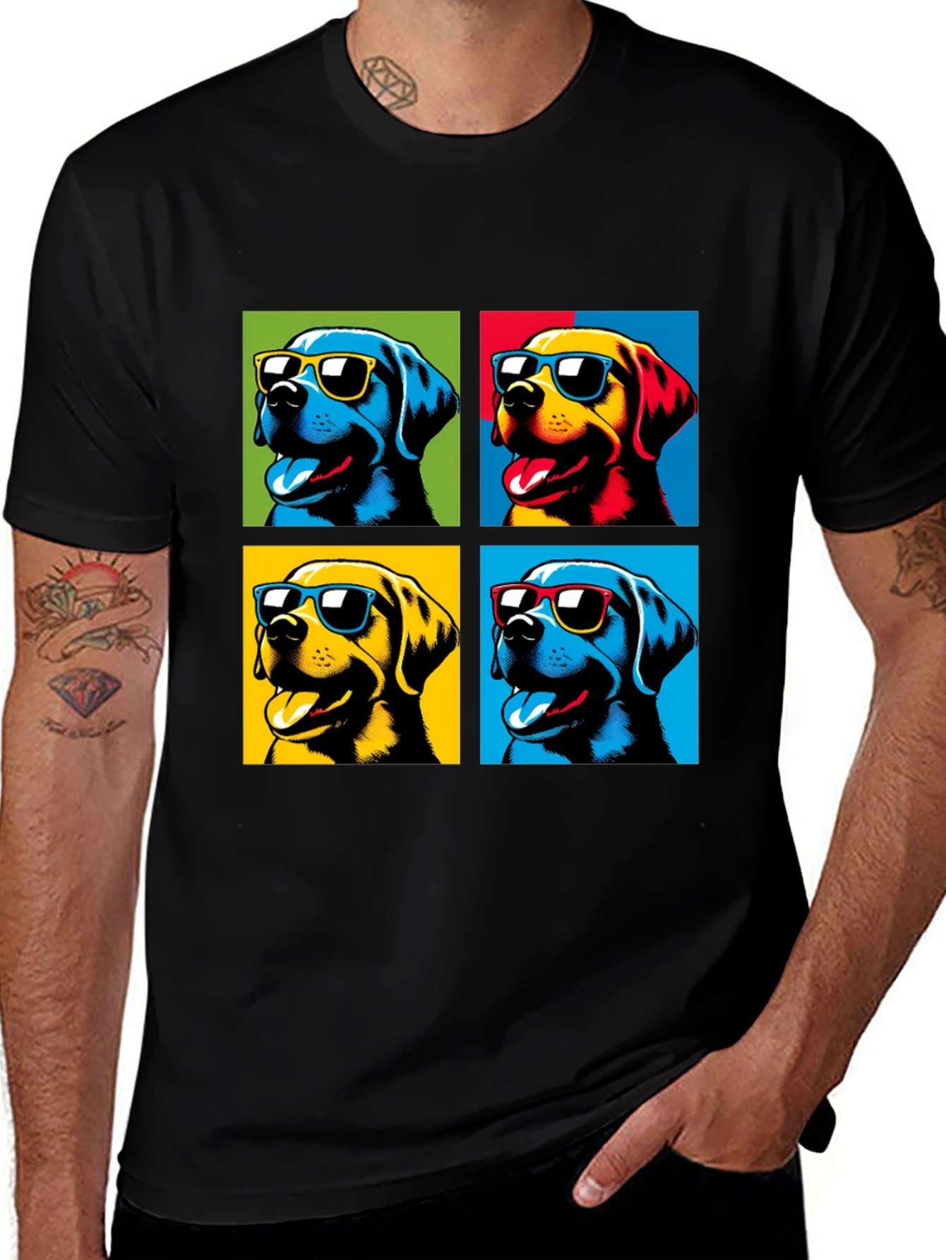 Variant 19 of Pop Art Dogs T-Shirt - Stylish Pet Lover Apparel