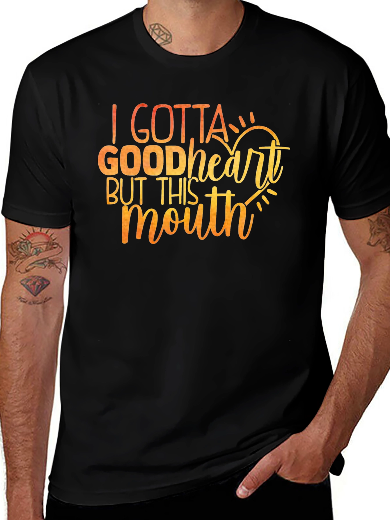 Variant 25 of I Gotta Good Heart T-Shirt - Funny Sarcastic Tee