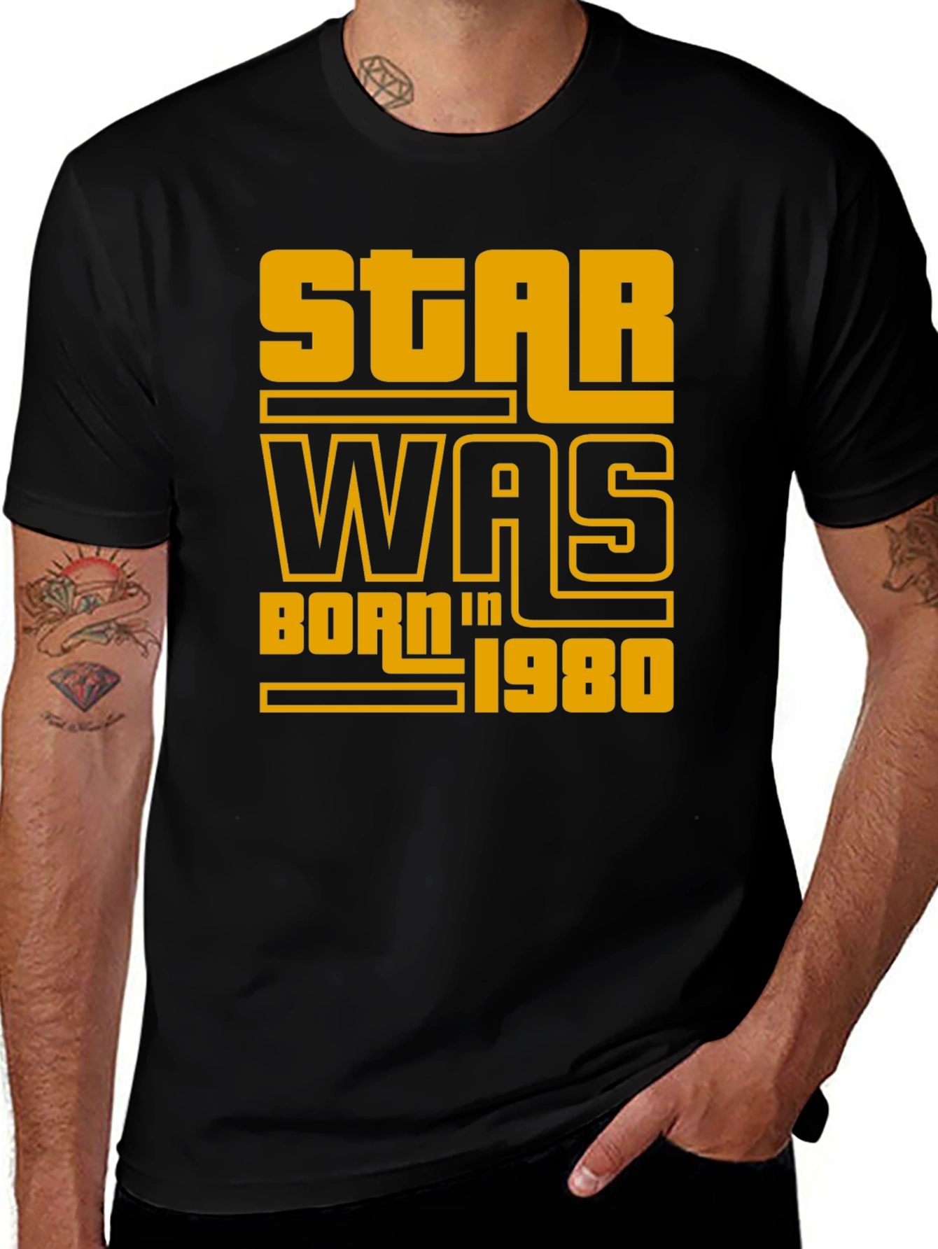 Variant 9 of Star Was Born in 1980 Black T-Shirt
