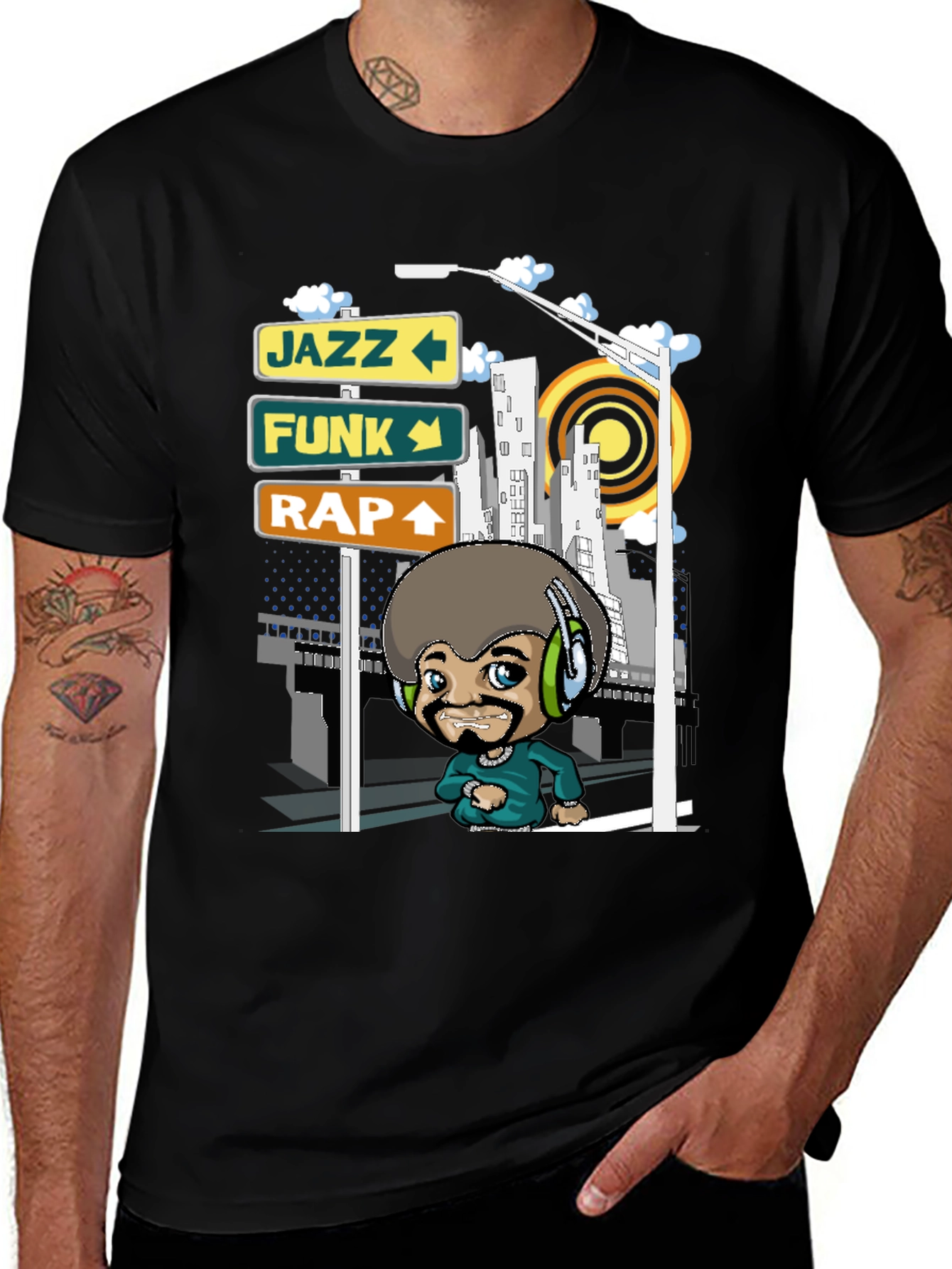 Variant 15 of Jazz Funk Rap Streetwear T-Shirt