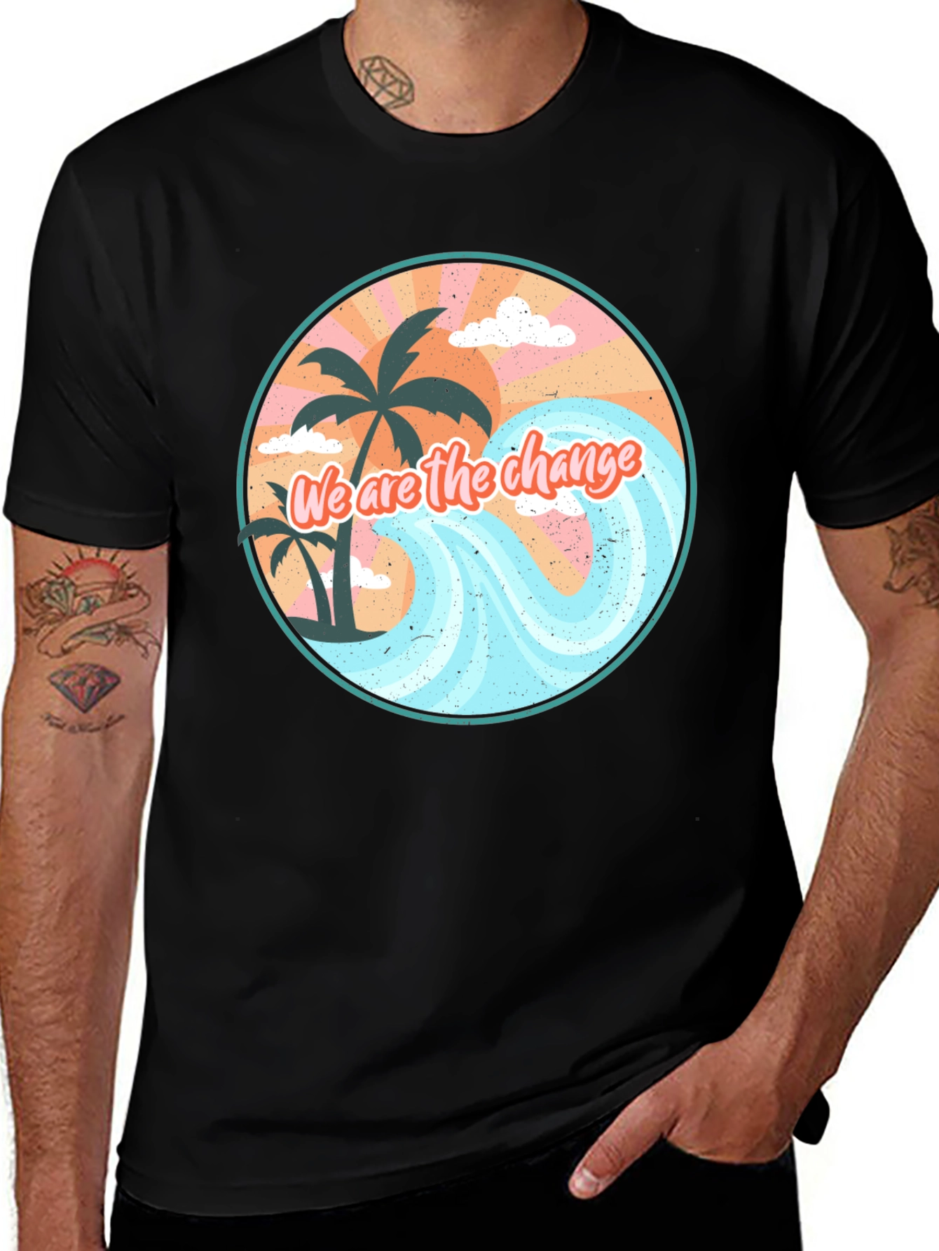 Variant 3 of We Are The Change Graphic Tee - Black