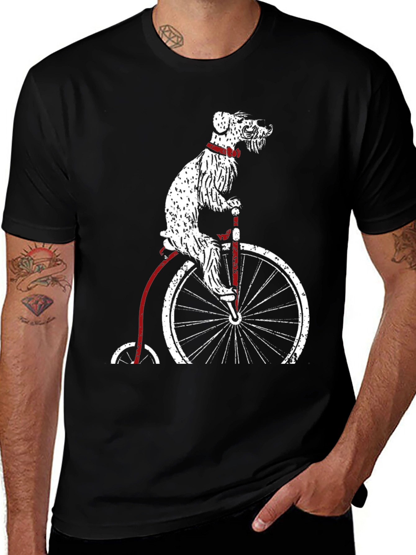 Variant 2 of Dog on Bicycle Graphic Tee - Quirky & Cool T-Shirt
