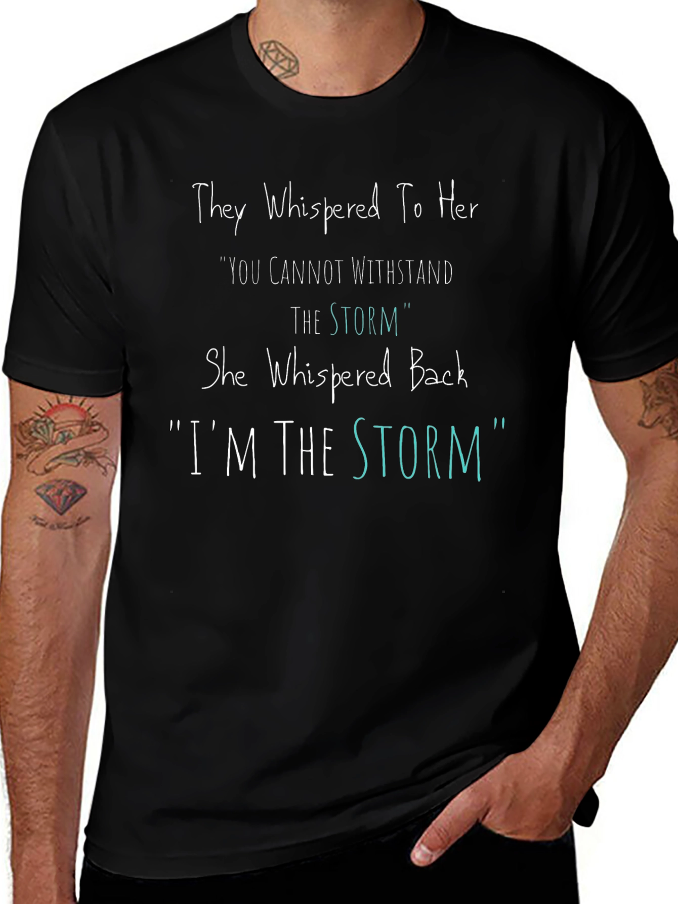 Black Empowered Woman T-Shirt - I'm The Storm main image