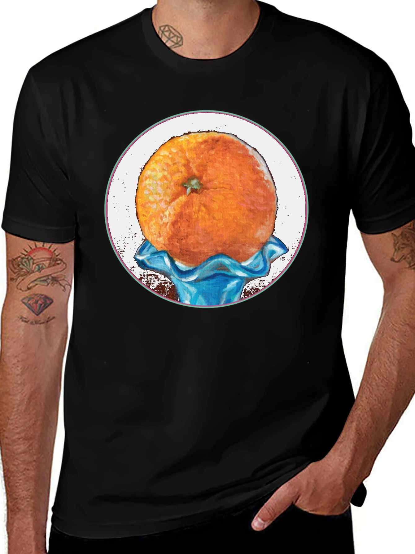 Variant 23 of Orange Fruit Graphic Tee - Unique Design