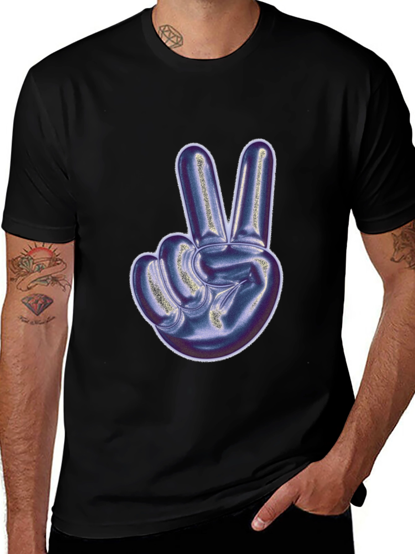 Variant 30 of Peace Sign Graphic Tee - Relaxed Fit